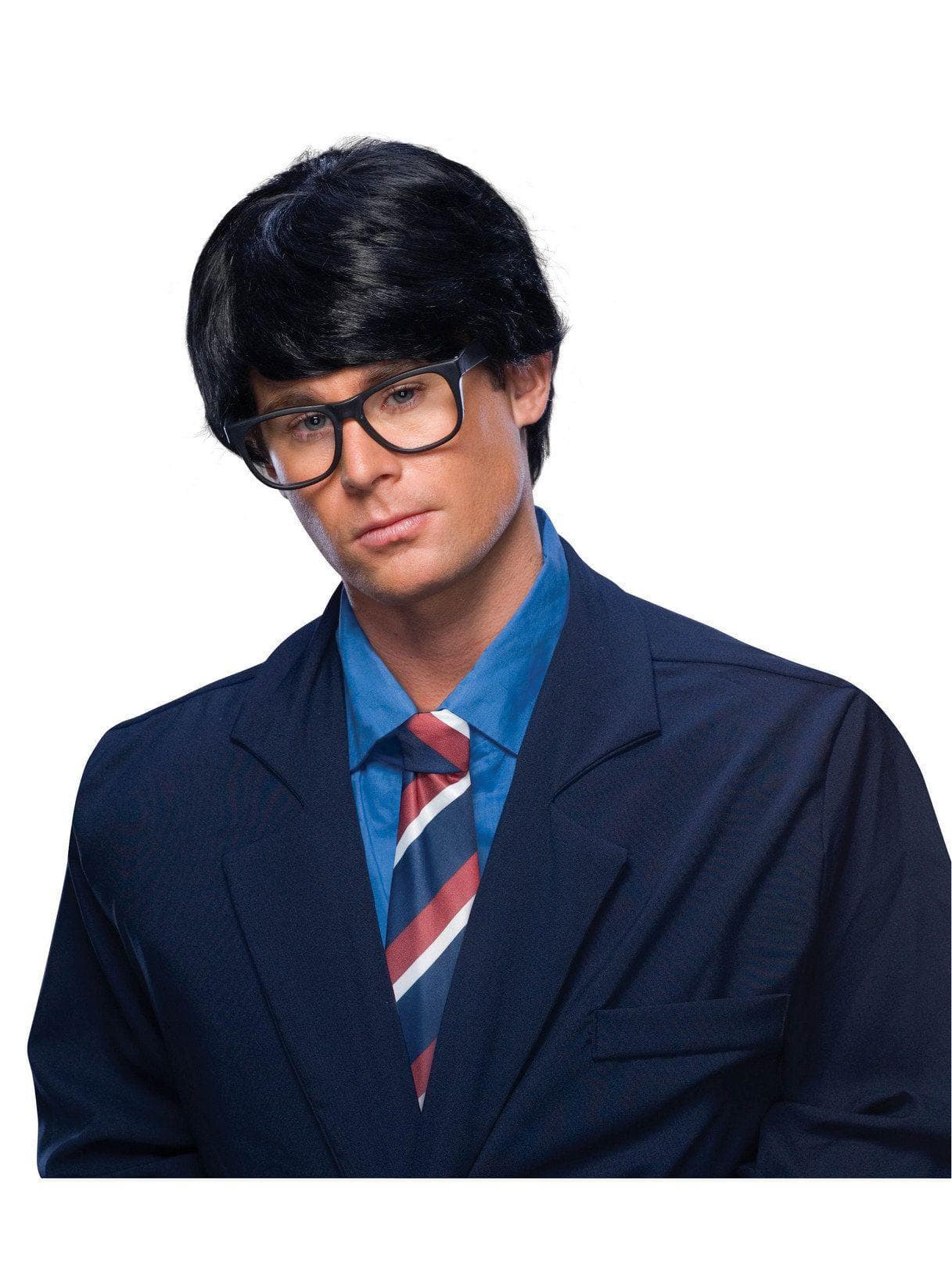 Men's Short Black Super Reporter Wig - costumes.com