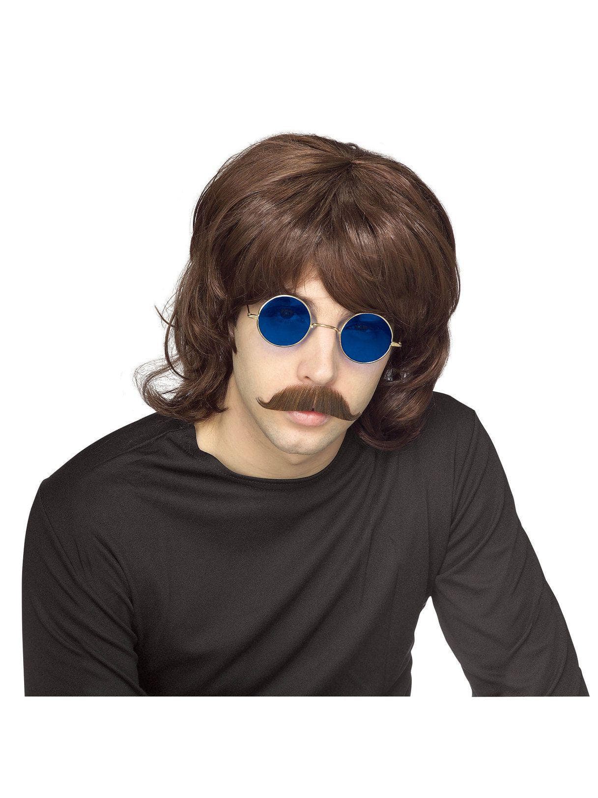 Men's Brown Groovy 1970's Wig - costumes.com