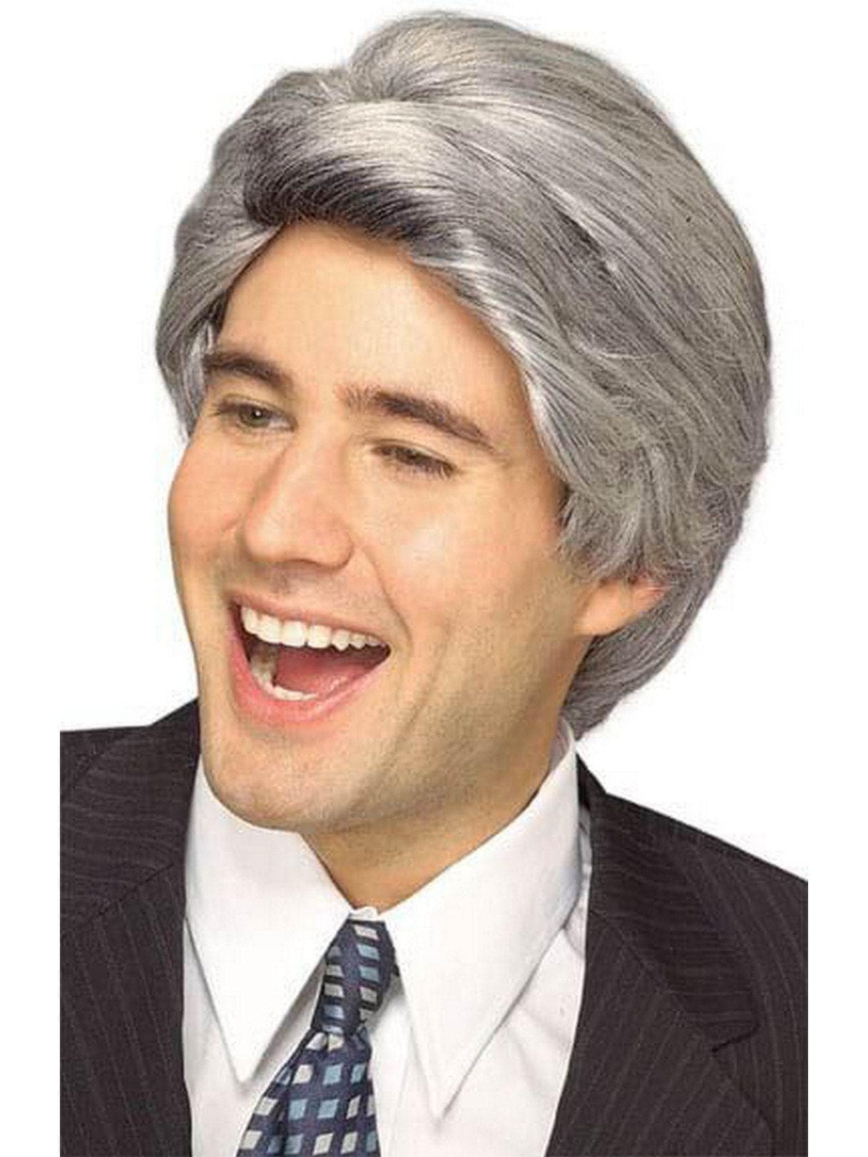 Men's Gray Late Nite Talk Show Wig - costumes.com