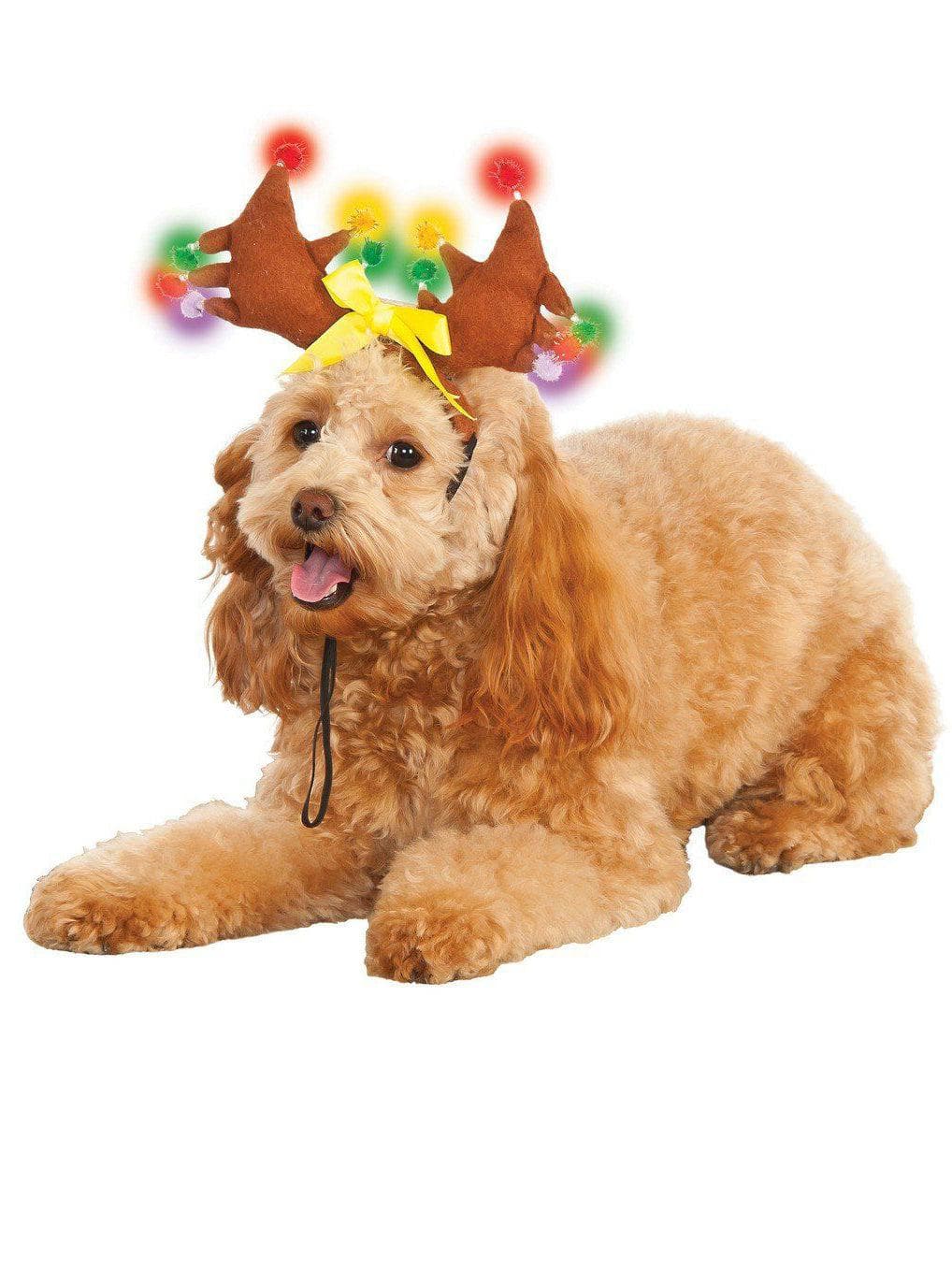 Pet Light Up Reindeer Antlers - costumes.com