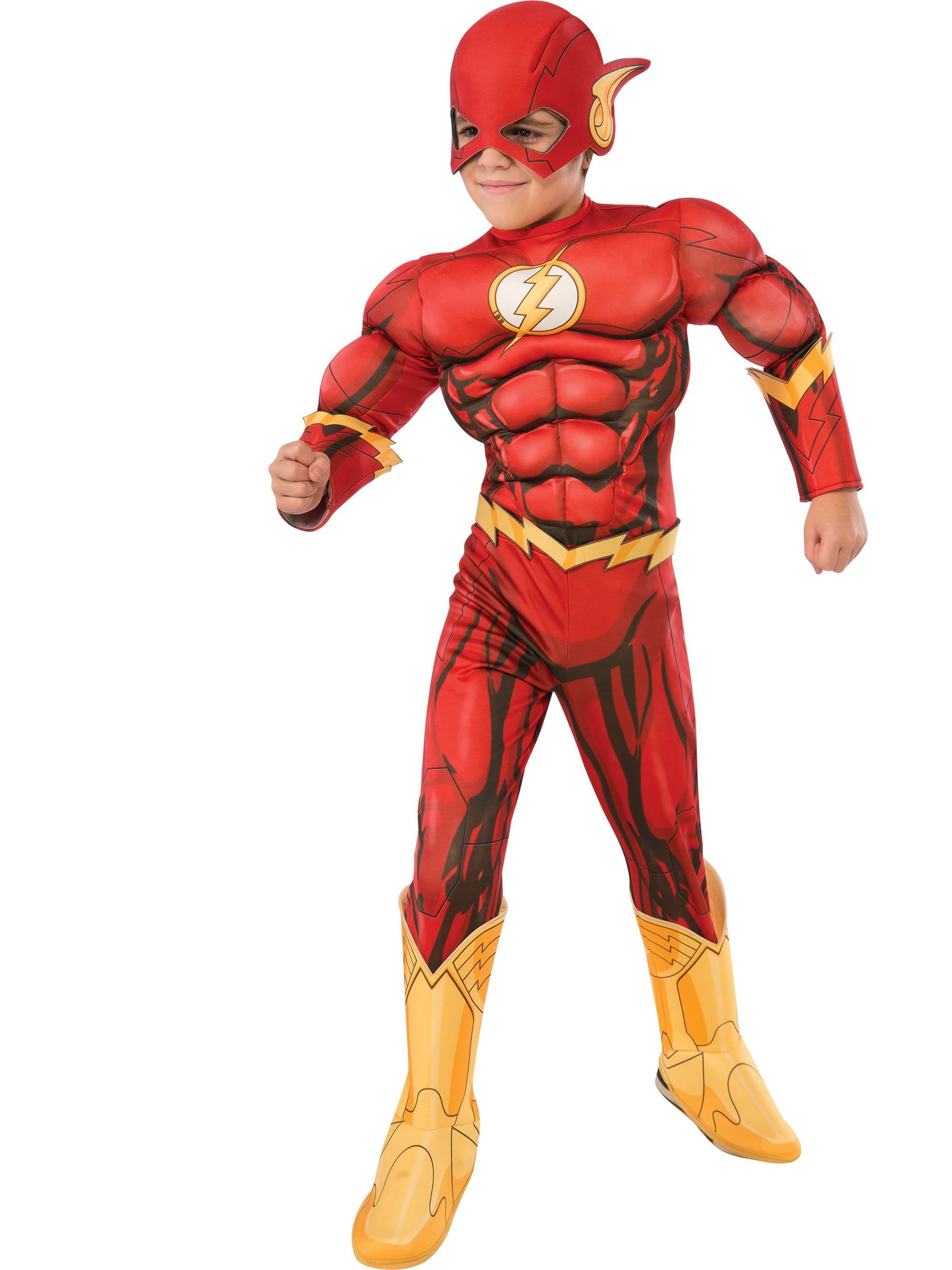 Boys' DC Comics The Flash Padded Jumpsuit Costume - Deluxe - costumes.com