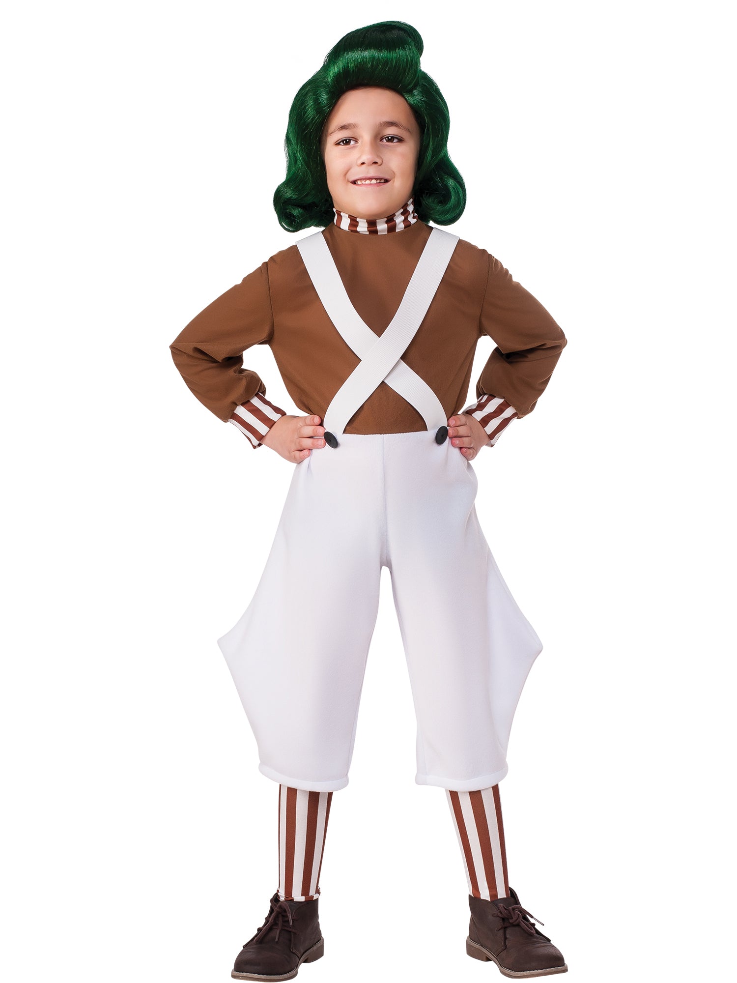Kids' Willy Wonka and the Chocolate Factory Oompa Loompa Costume - costumes.com