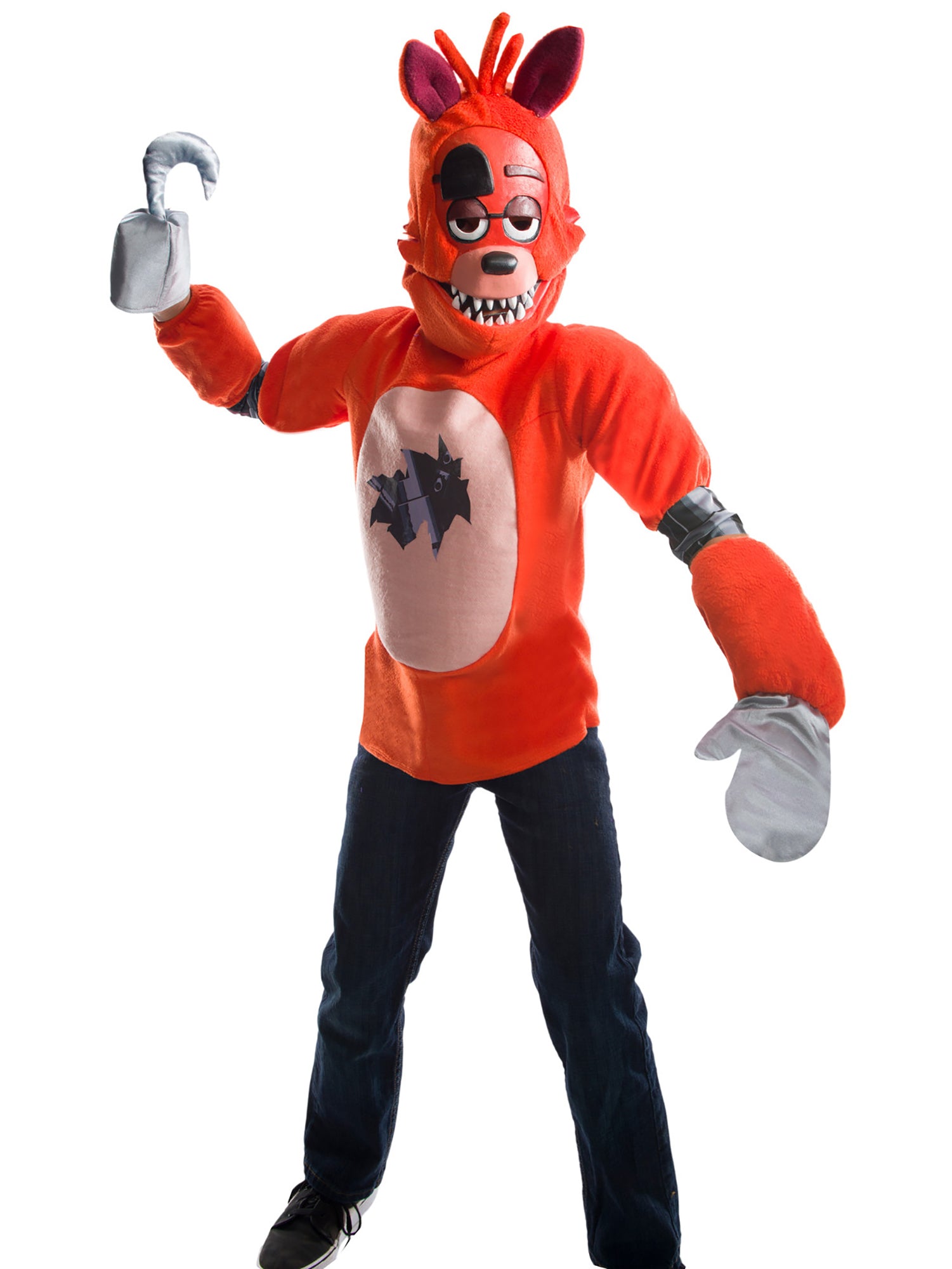 Kids' Five Nights at Freddy's Foxy Costume Top, Mitts and Mask Set - Deluxe - costumes.com