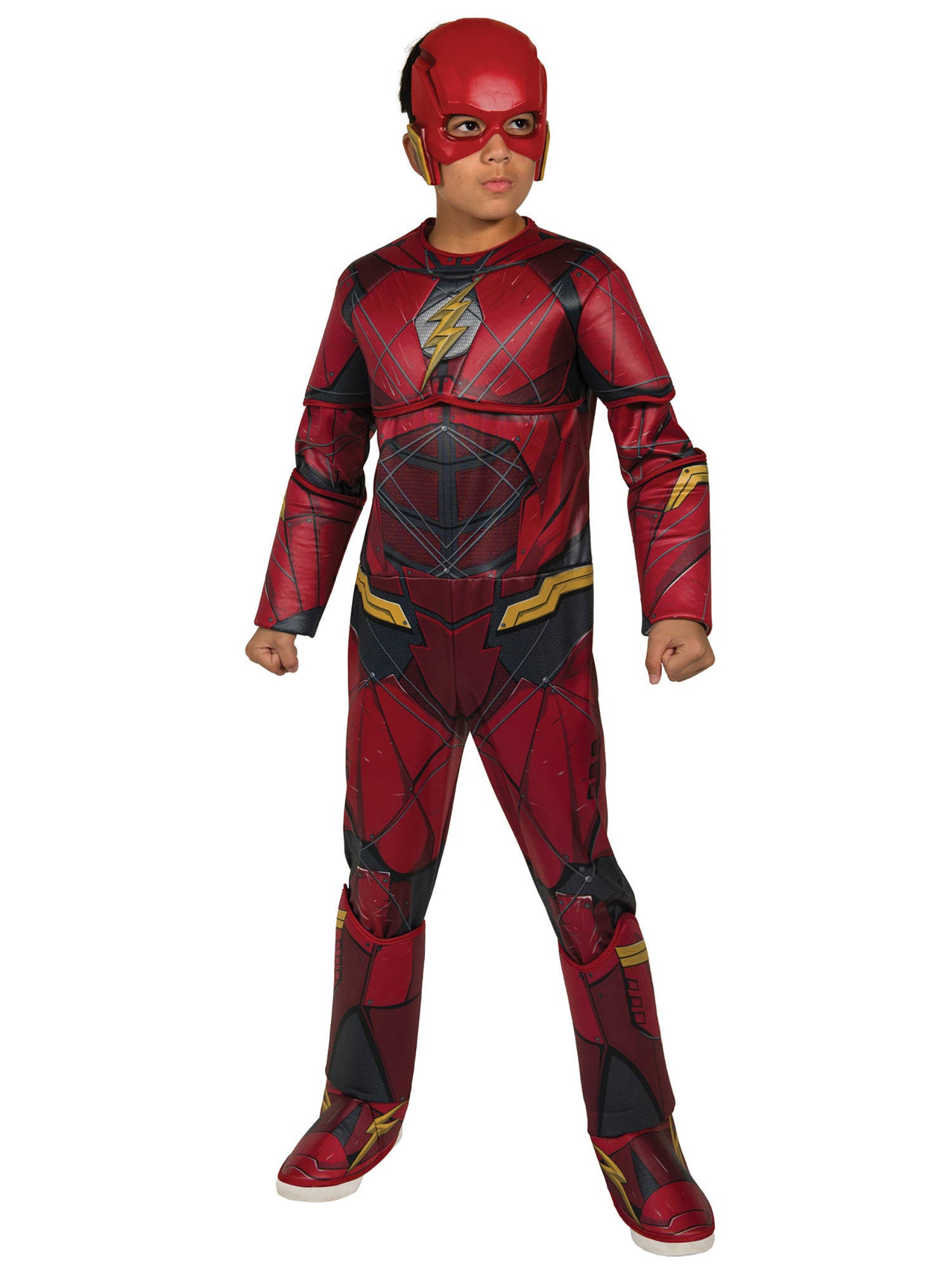 Boys' Justice League The Flash Padded Jumpsuit Costume - Deluxe - costumes.com