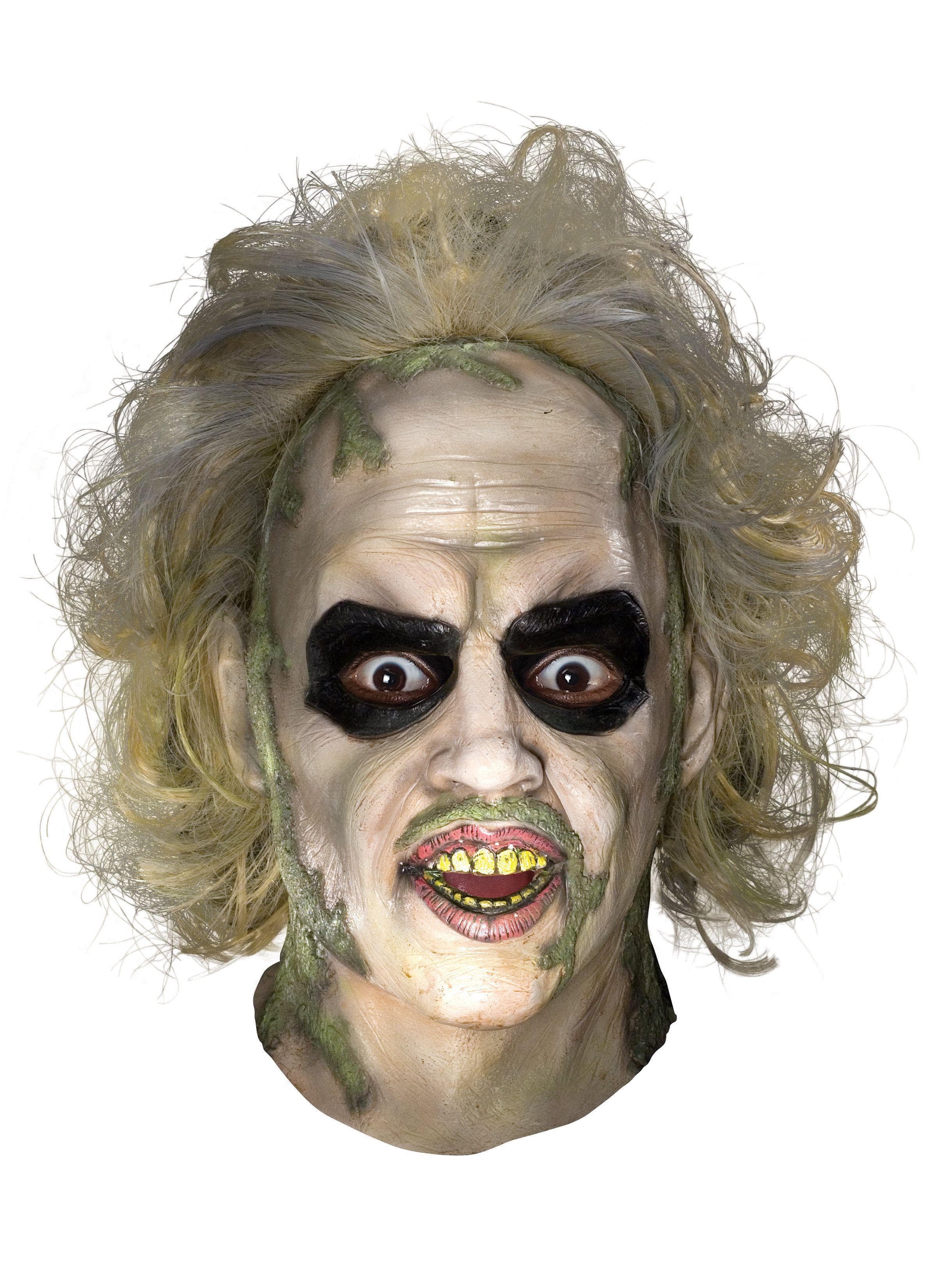 Adult Beetlejuice Overhead Latex Mask with Hair - costumes.com