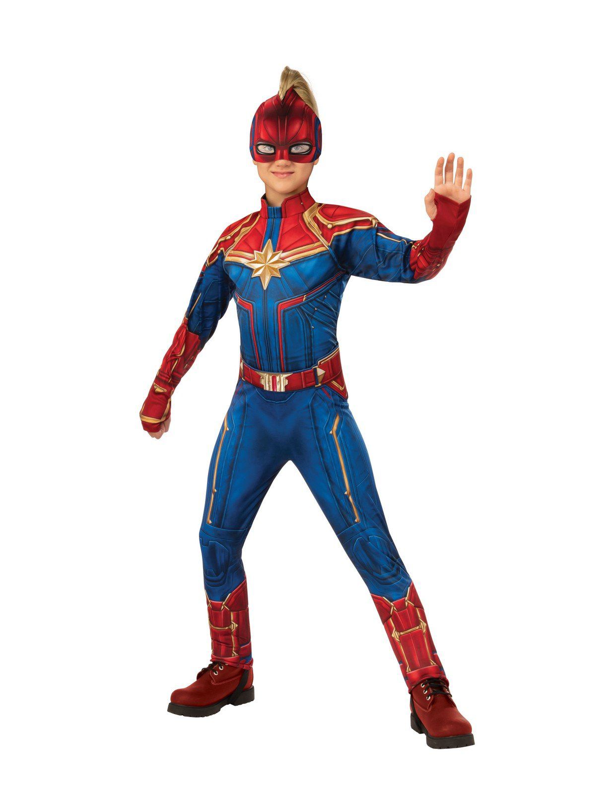 Girls' Captain Marvel Hero Suit Costume - Deluxe - costumes.com