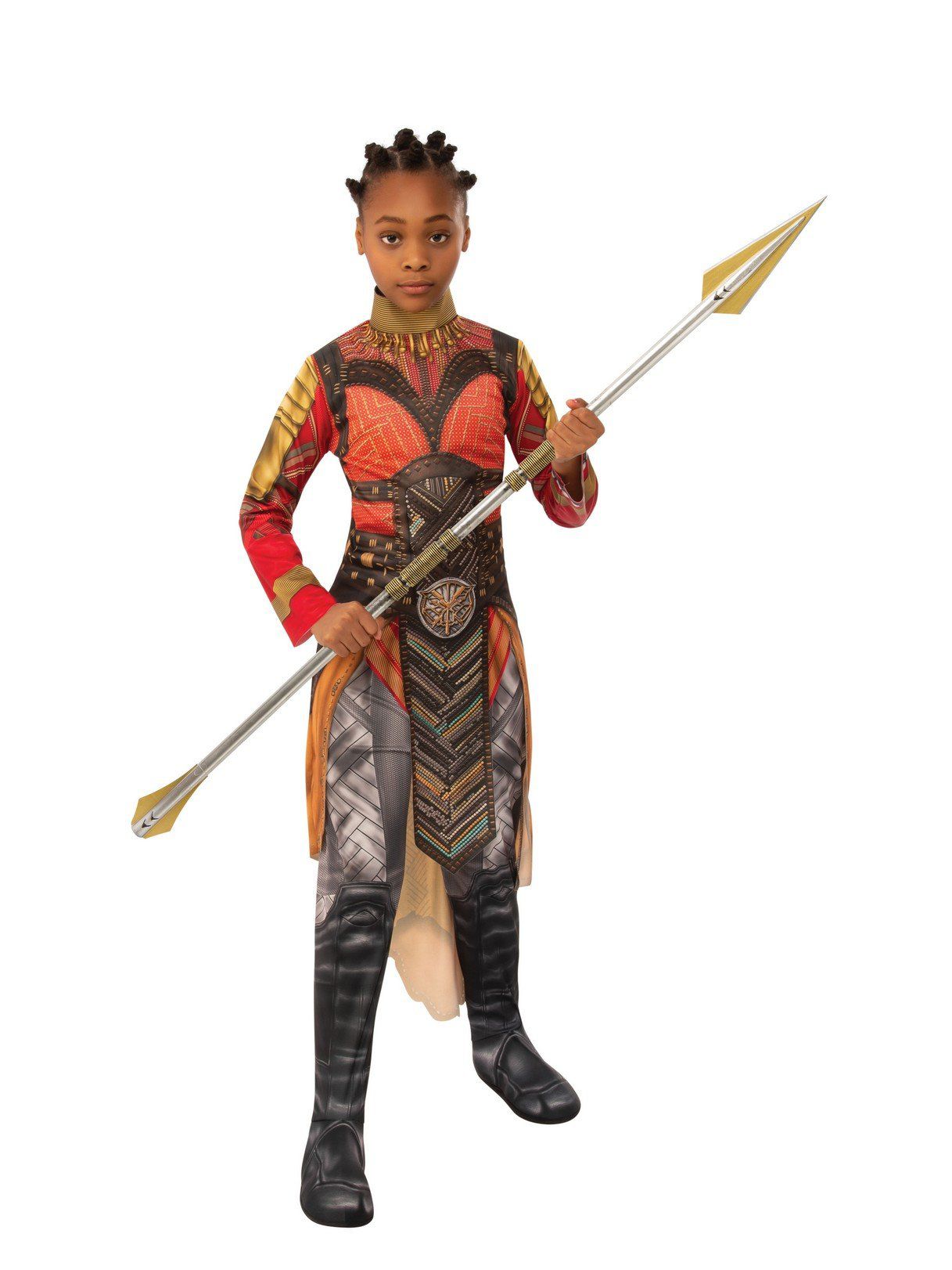 Girls' Avengers Endgame Gold Dora Milaje Okoye Costume - costumes.com
