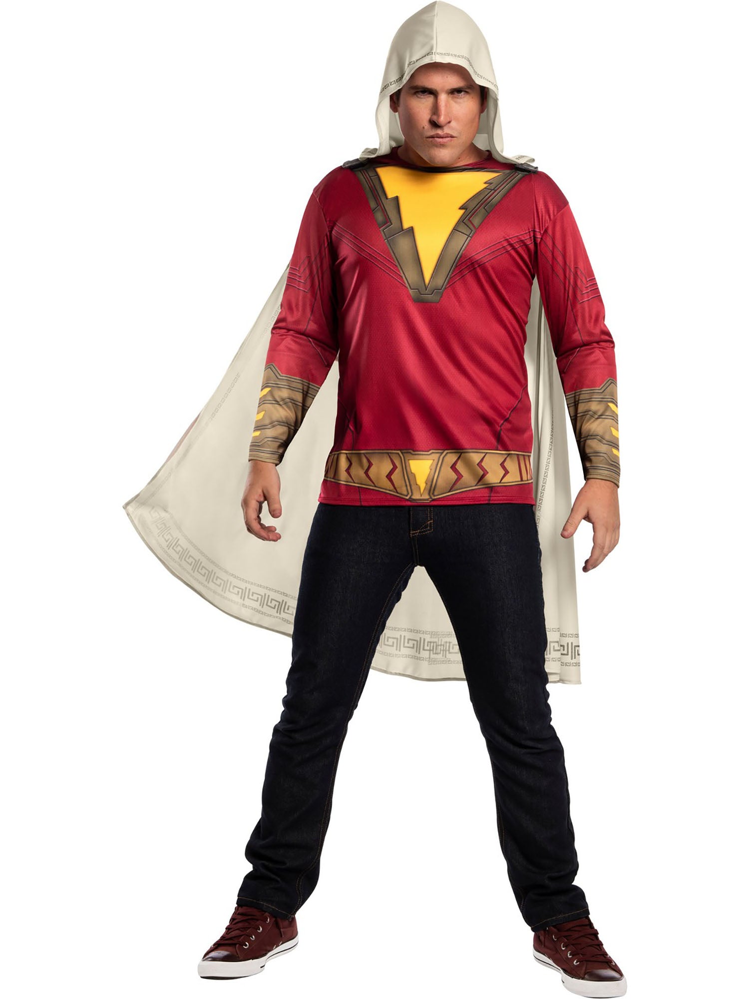 Men's DC Comics Shazam Costume Top and Cape Set - costumes.com