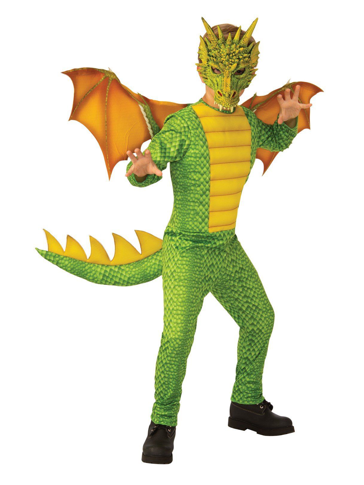 Boys' Green and Yellow Dragon Costume - costumes.com
