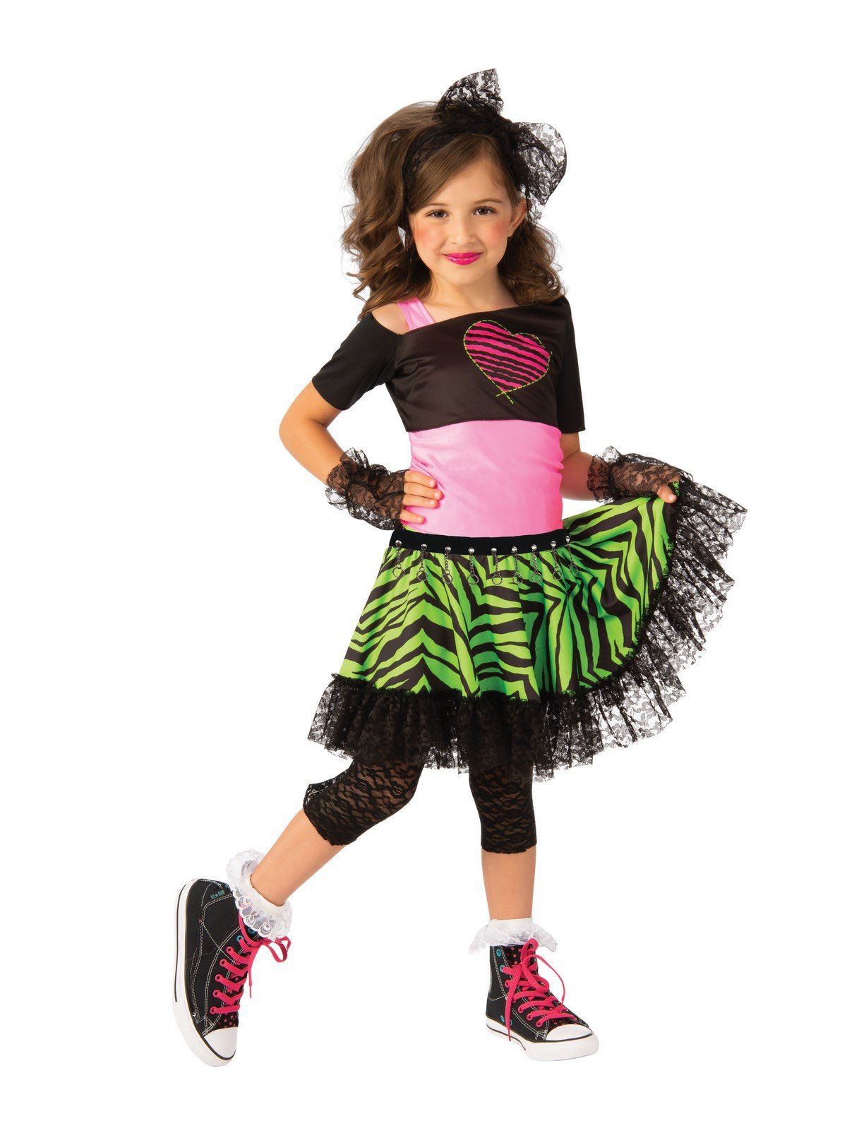 Girls' 1980's Material Girl Costume - costumes.com