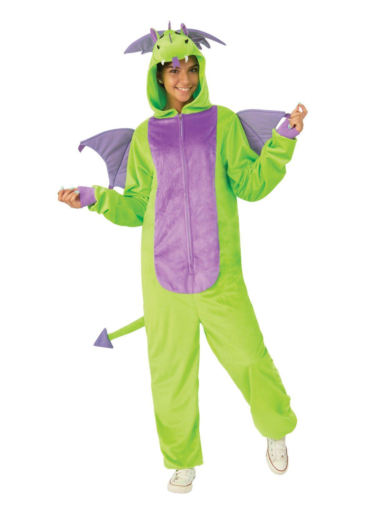 Adult Green Dragon Zipsters Costume - costumes.com