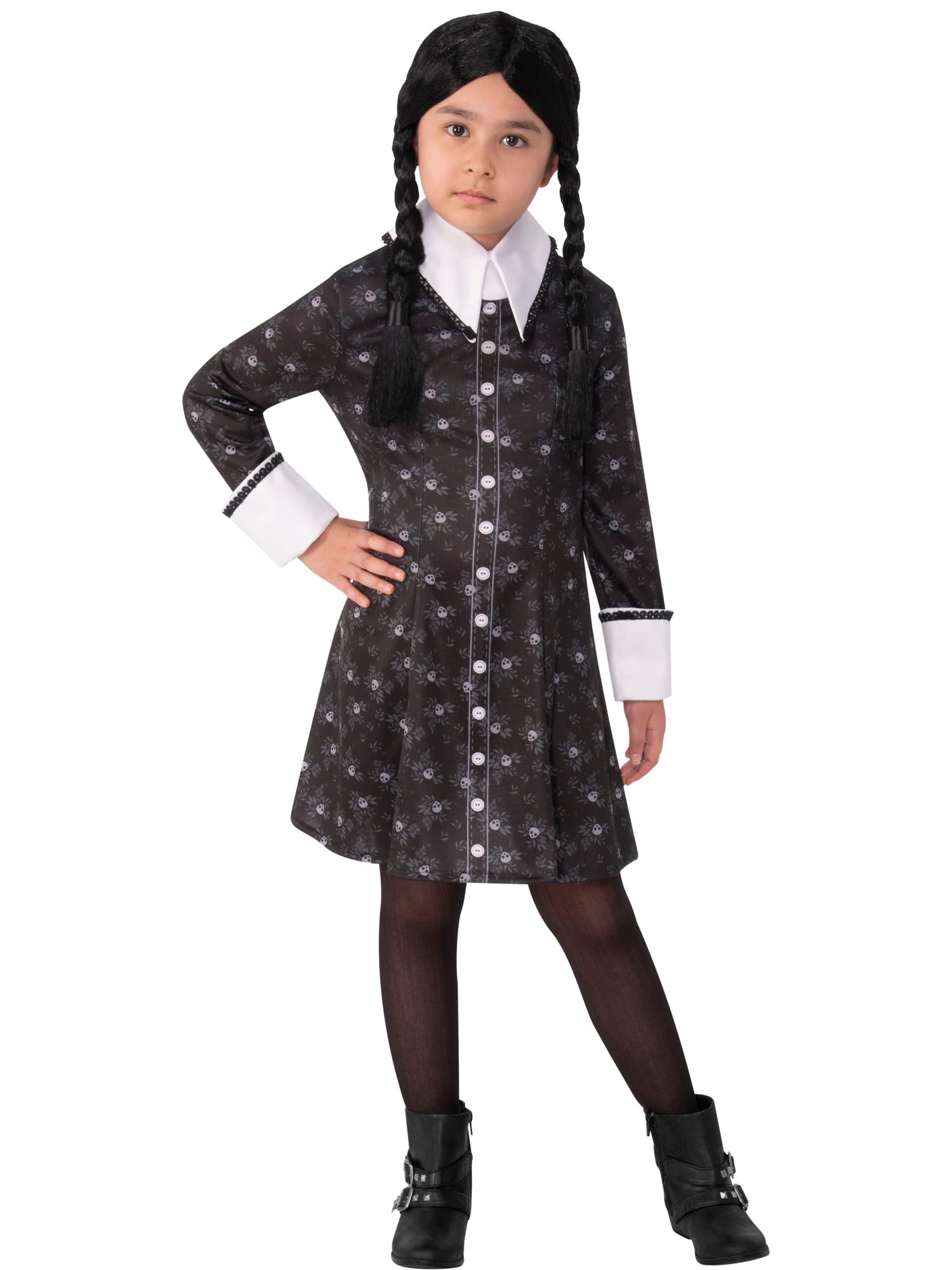 Girls' The Addams Family Wednesday Addams Dress - costumes.com