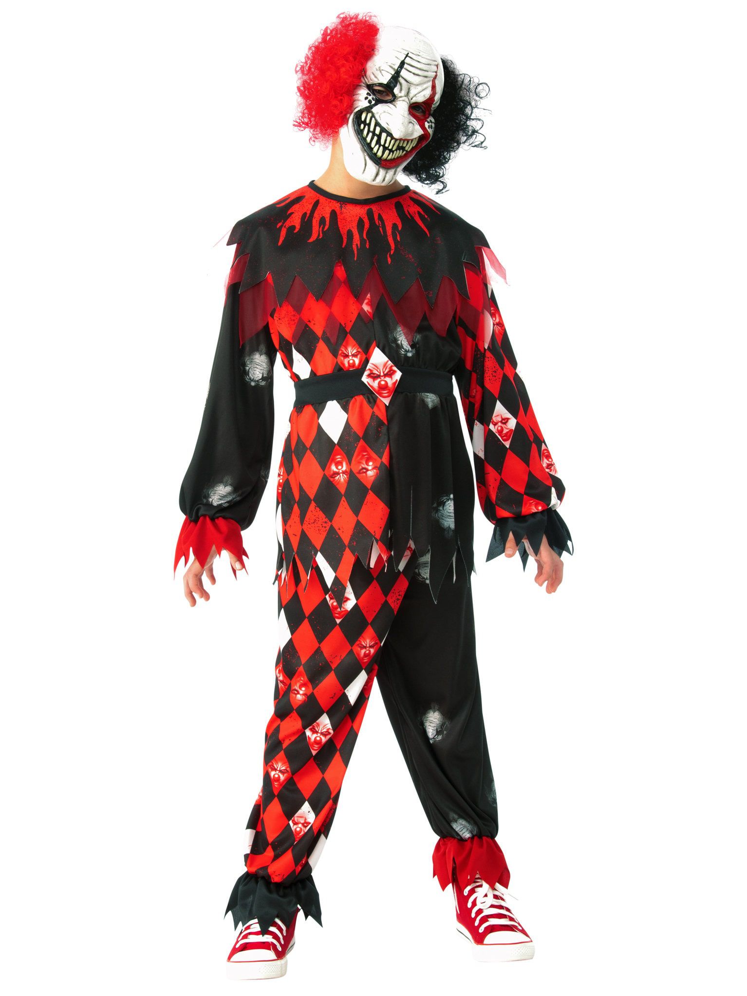 Boys' Red and Black Scary Clown Costume - costumes.com