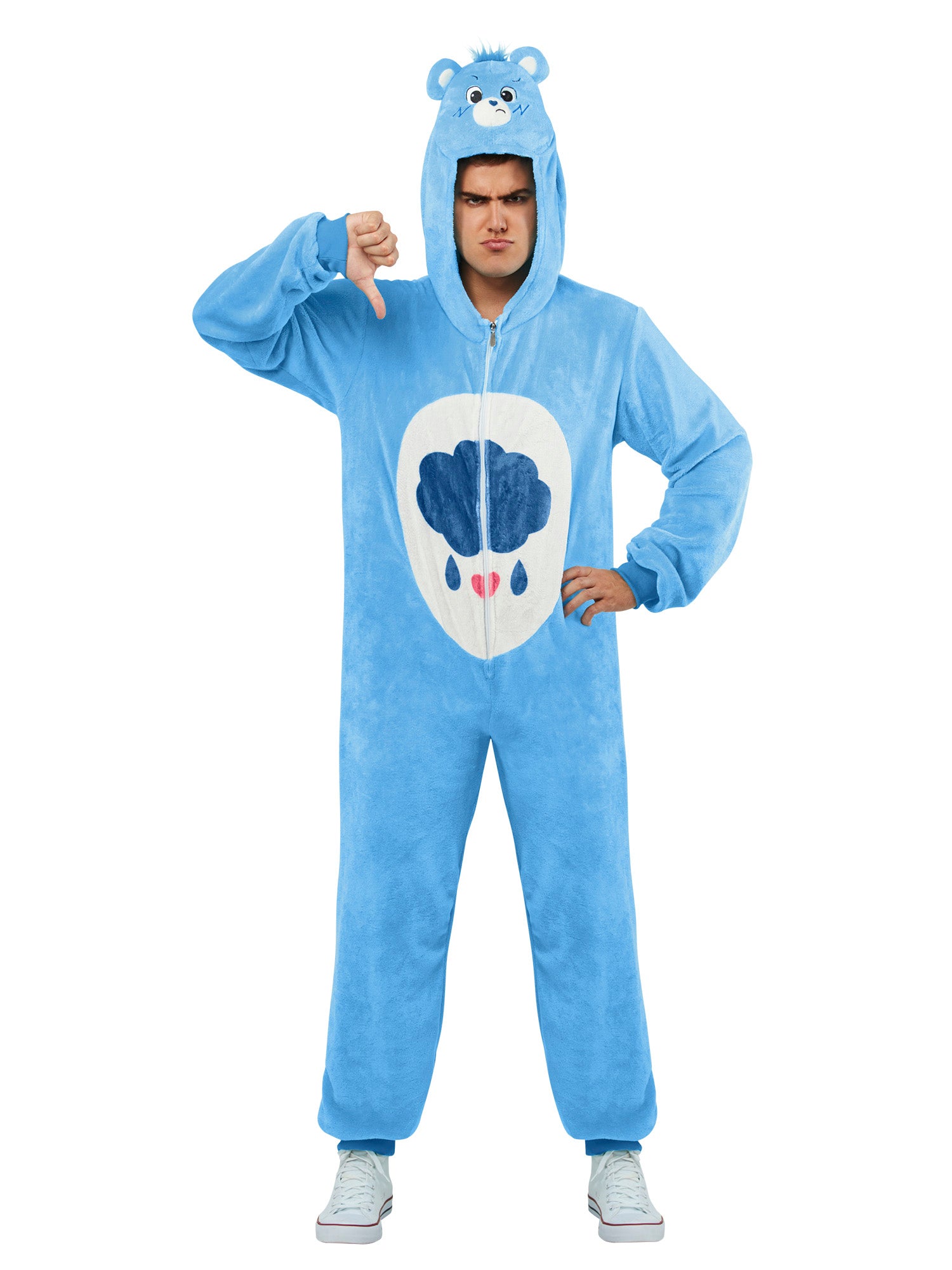 Adult Care Bears Grumpy Bear Zipsters Costume - costumes.com