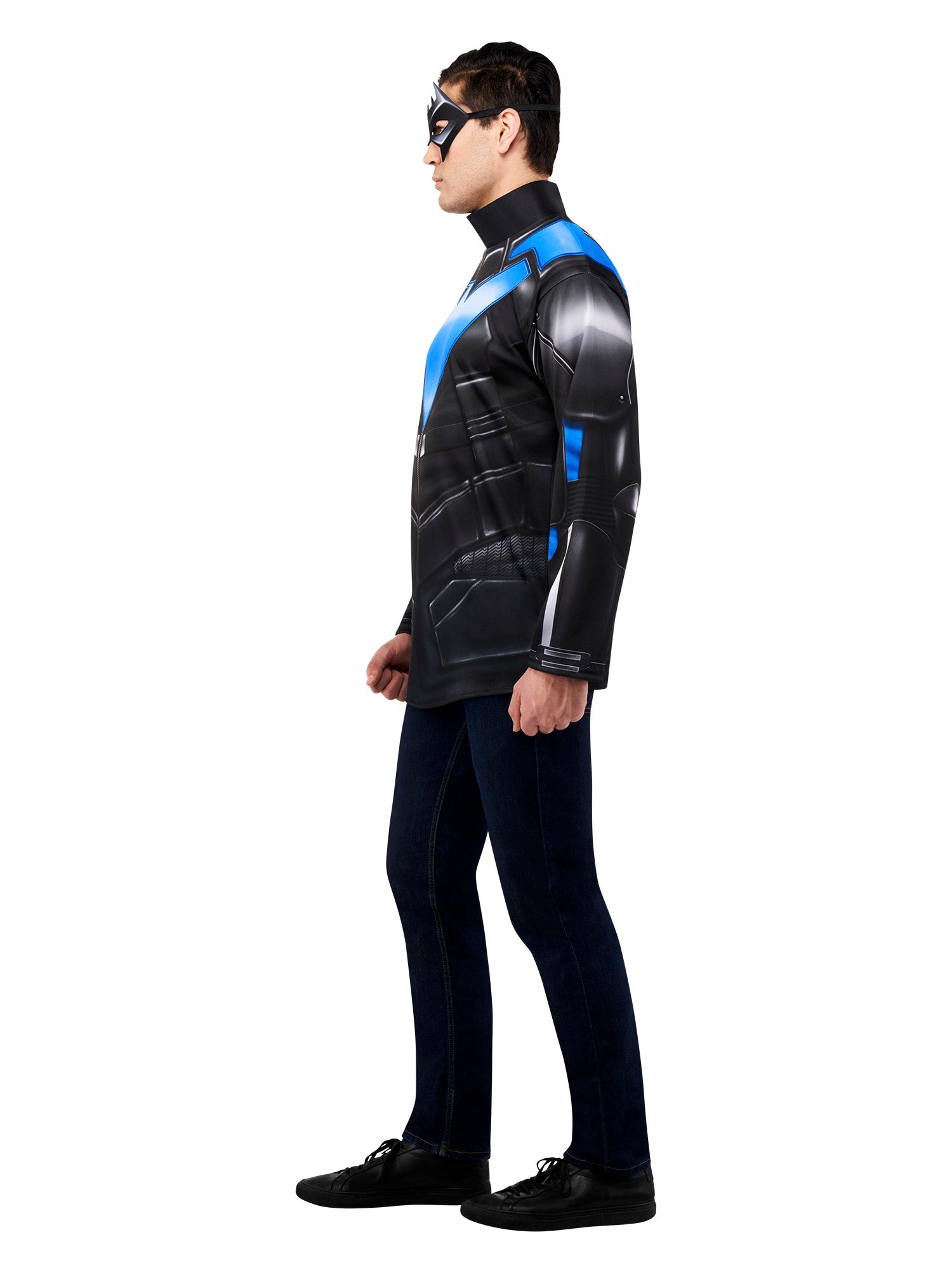 Men's Gotham Knights Nightwing Costume Top and Mask Set - costumes.com