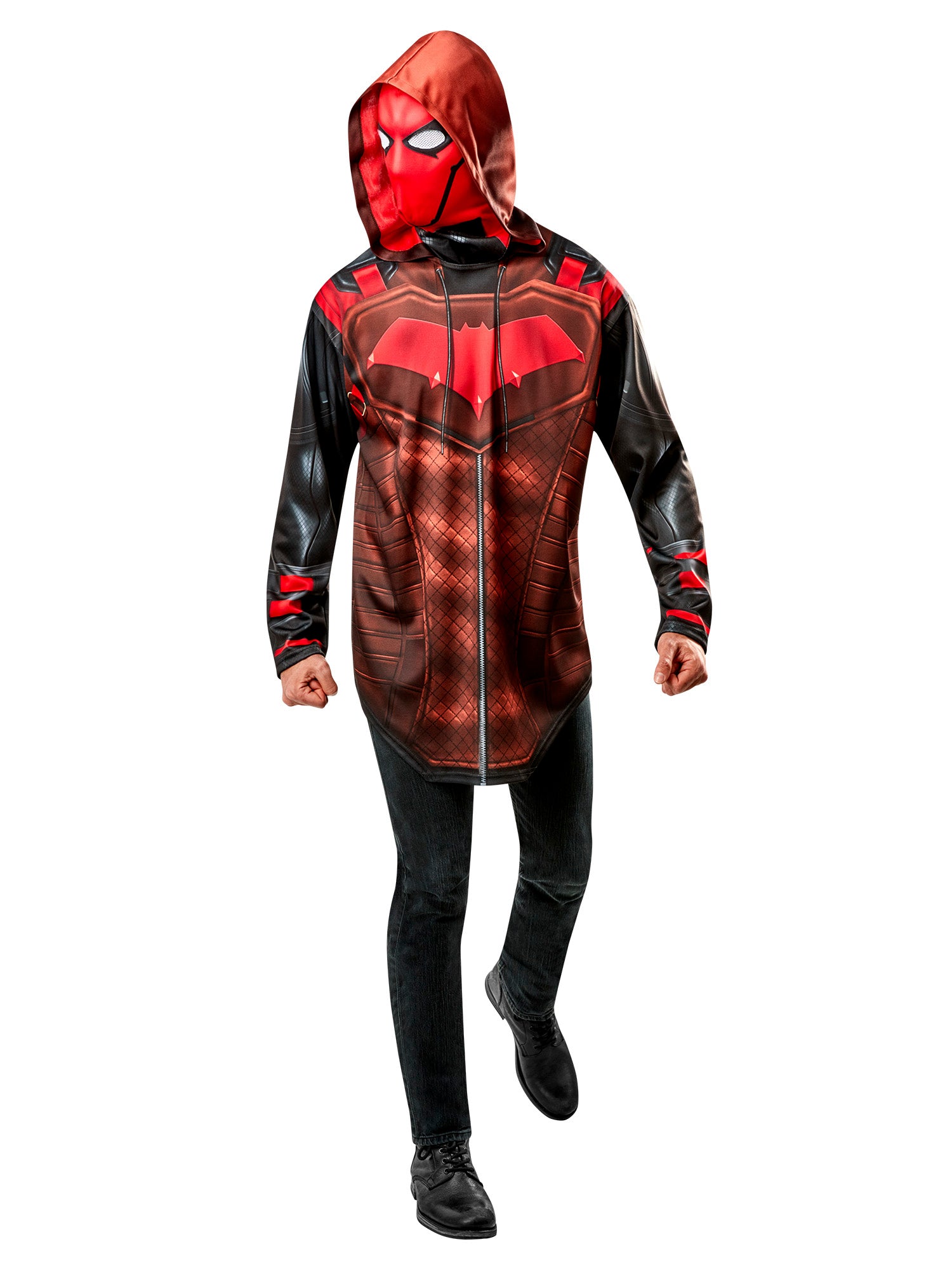 Men's Gotham Knights Red Hood Costume Top and Mask Set - costumes.com