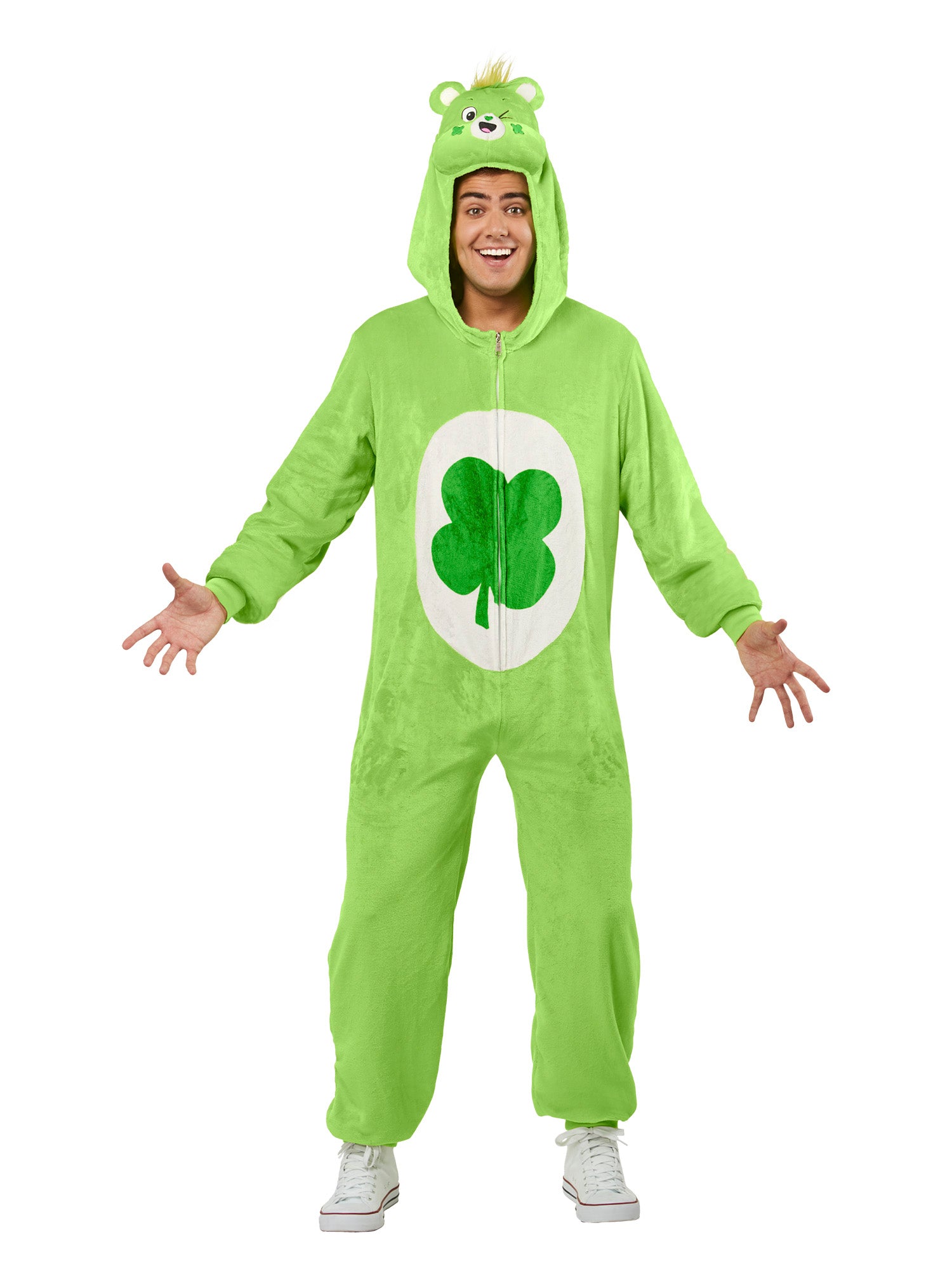 Adult Care Bears Good Luck Bear Zipsters Costume - costumes.com
