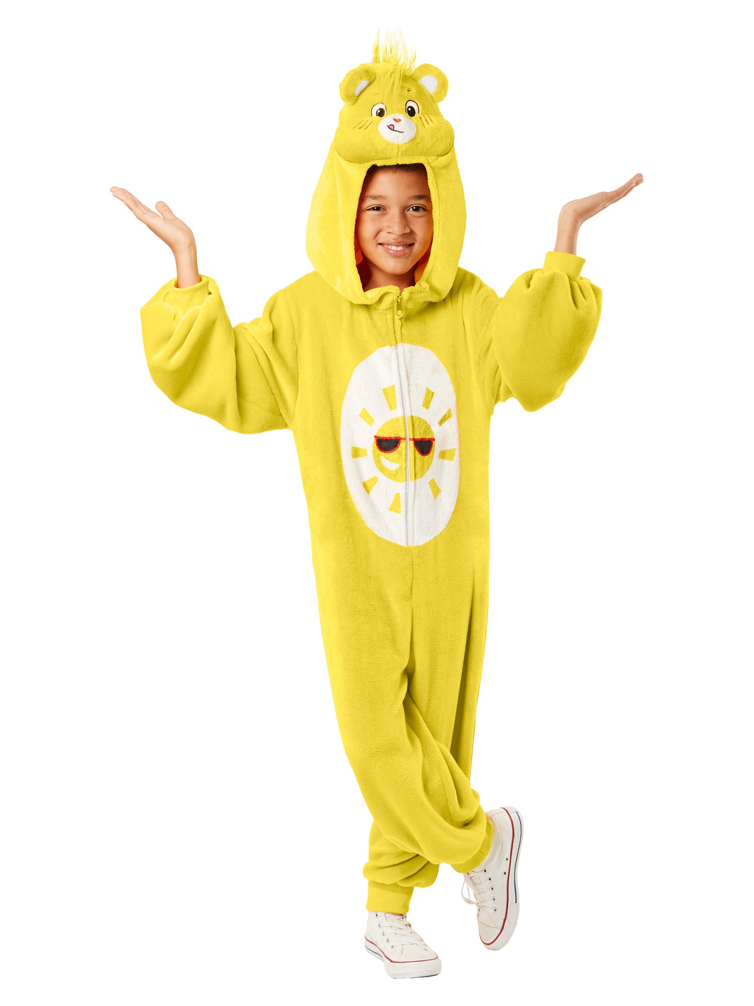 Kids' Care Bears Funshine Bear Zipsters Costume - costumes.com