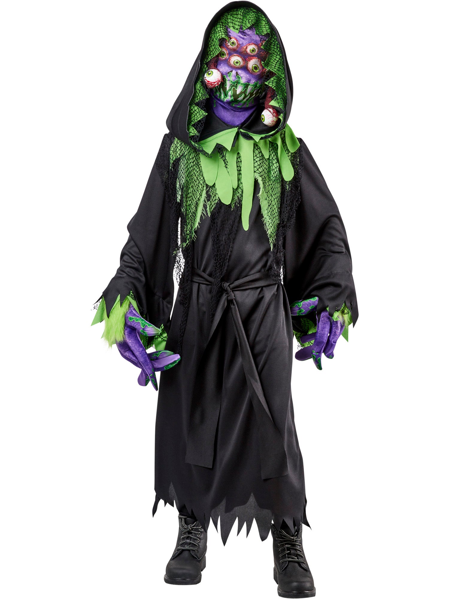 Boys' Green and Purple Eyeball Demon Costume - costumes.com