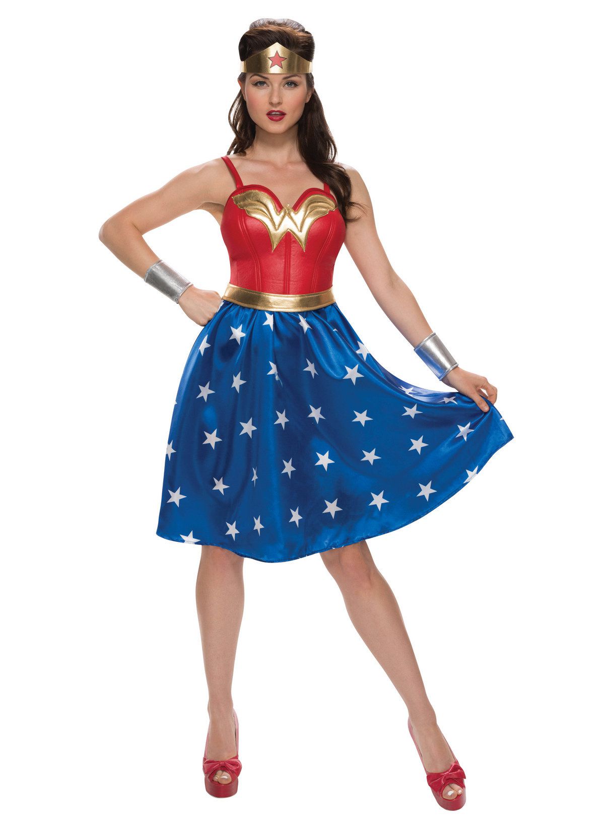 Women's DC Comics Wonder Woman Midi Dress Costume - costumes.com