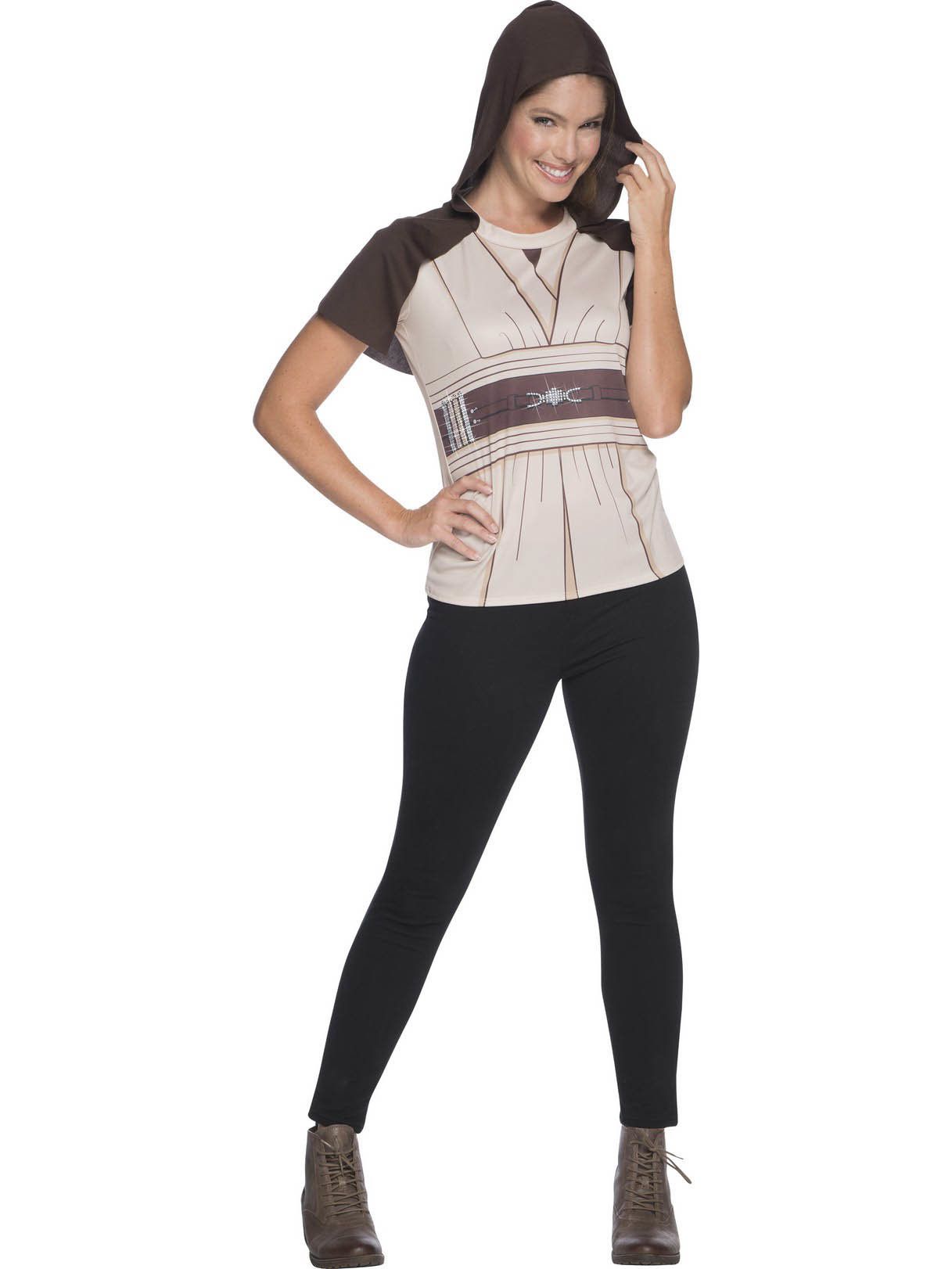 Women's Star Wars Jedi Rhinestone Hooded Costume Top - costumes.com