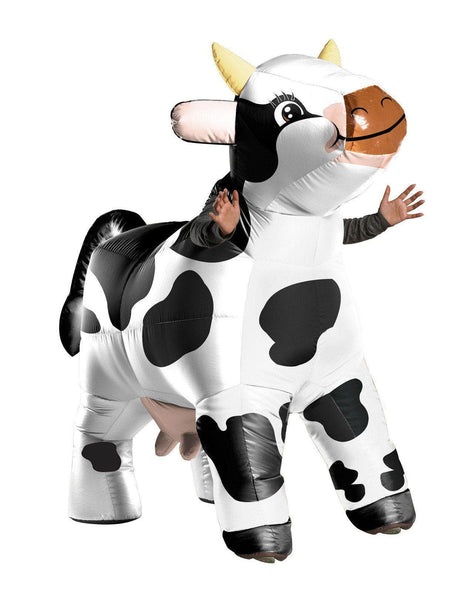 Adult Moo Moo the Grazing Inflatable Cow Costume