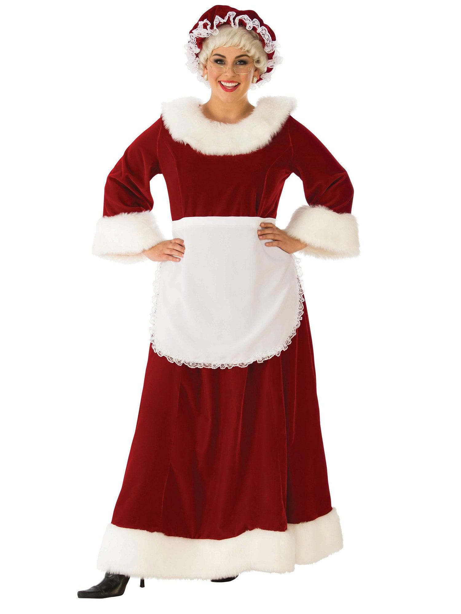 Adult Curvy Premium Traditional Mrs. Claus Costume - costumes.com