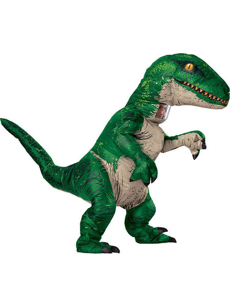 Adult Velociraptor Inflatable Dinosaur Costume with Sound