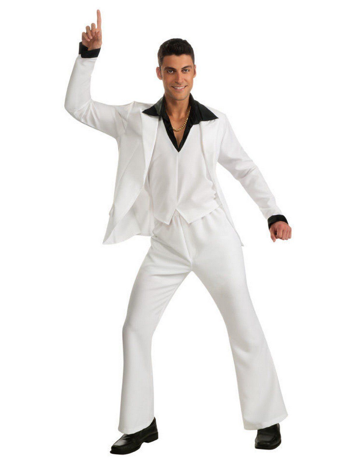 Men's White Saturday Night Fever Disco Suit Costume - costumes.com