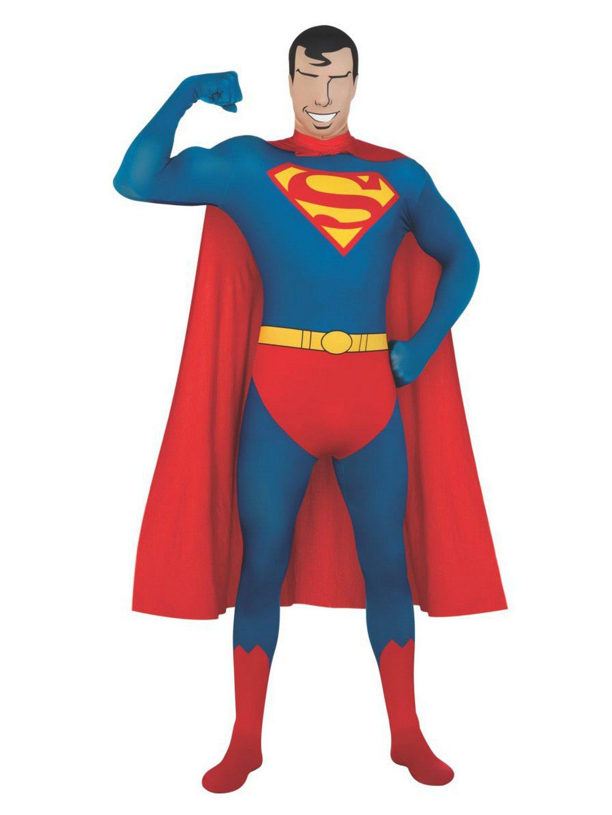 Men's DC Comics Superman 2nd Skin Bodysuit Costume - costumes.com