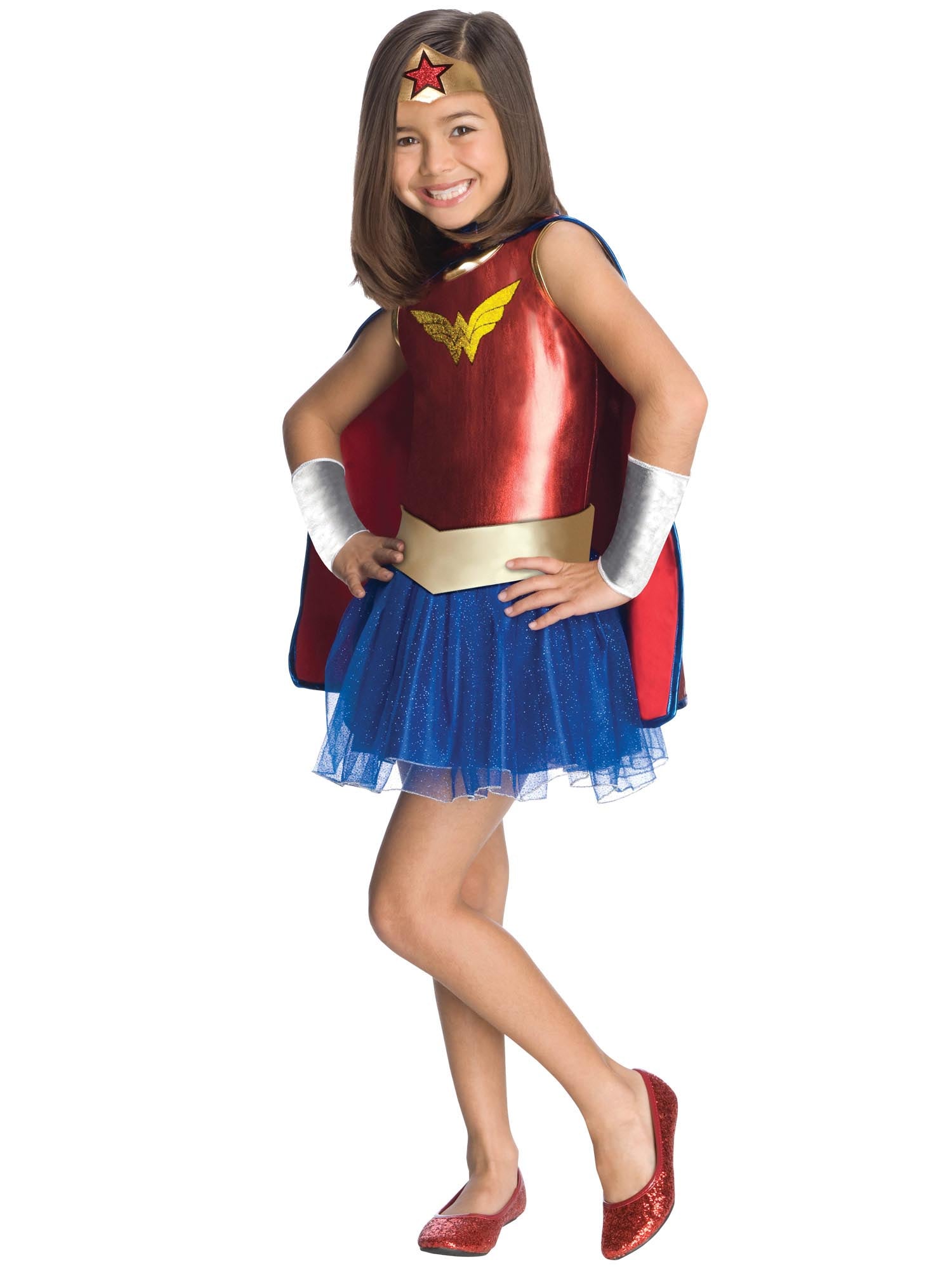 Girls' Wonder Woman Sparkle Tutu Dress Costume