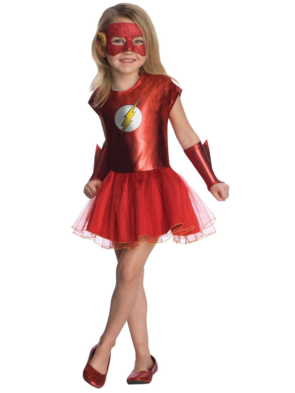 Girls' DC Comics The Flash Sparkle Tutu Dress Costume - costumes.com