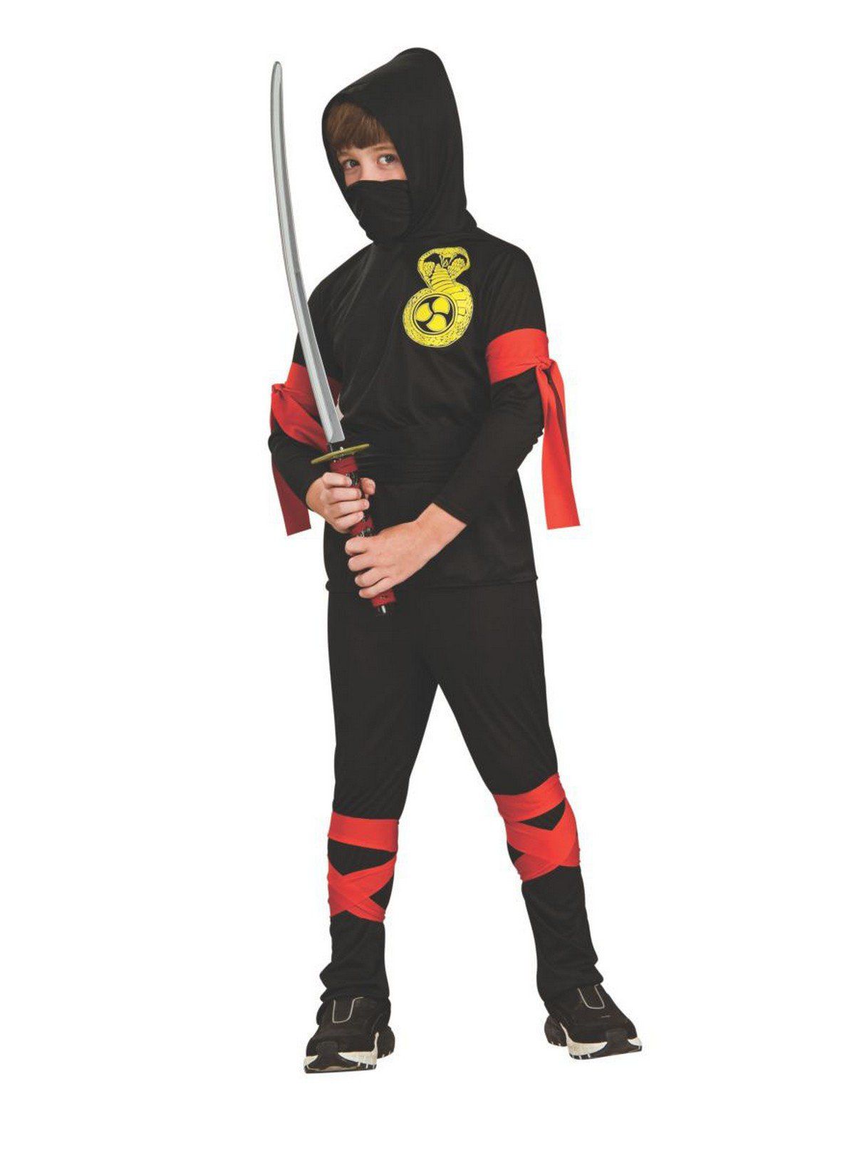 Boys' Black and Red Cobra Ninja Costume - costumes.com