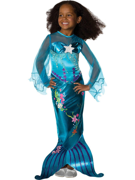 Girls' Blue Magical Mermaid Costume