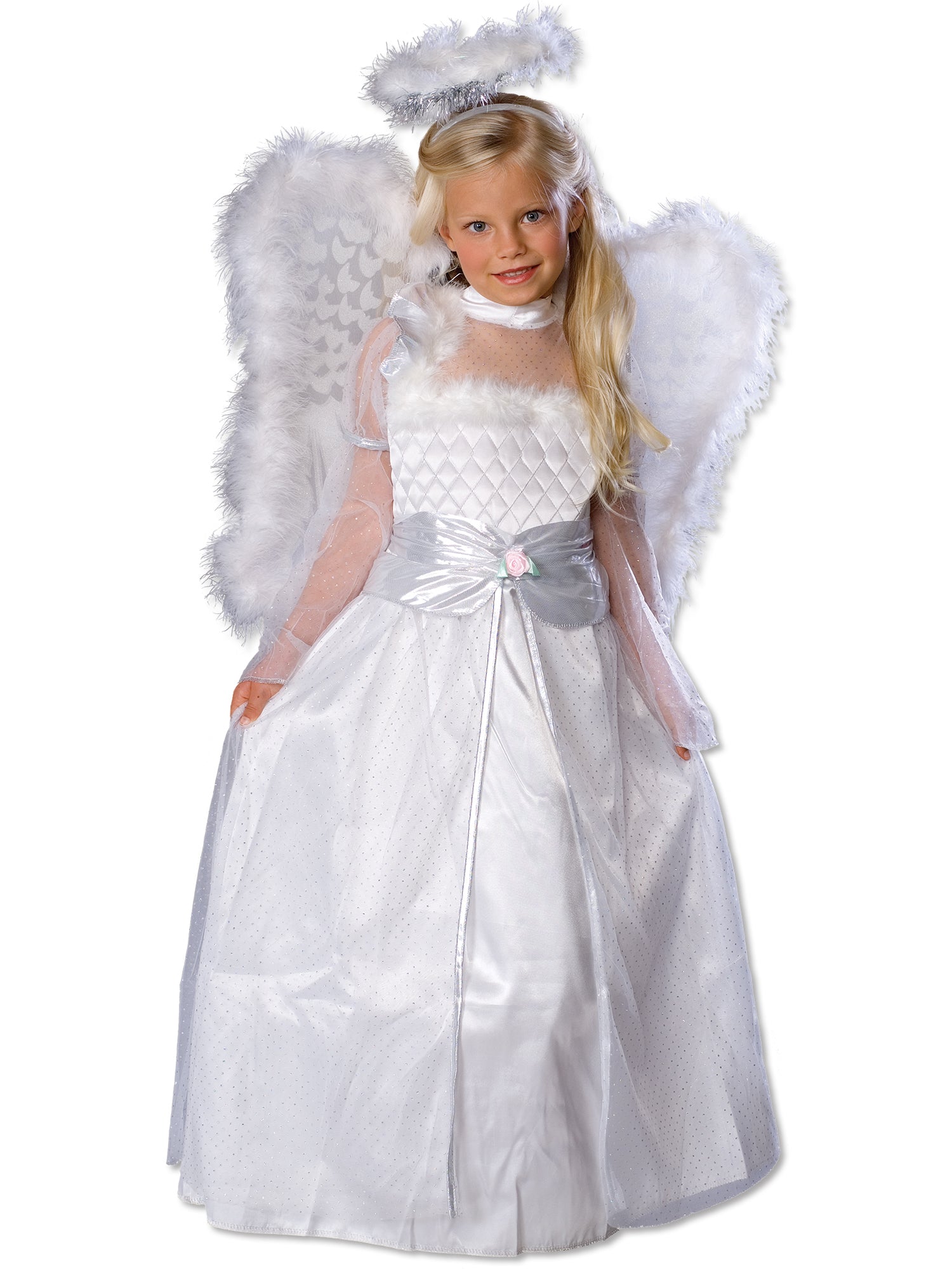 Angel Floating Feather Wings, White, One Size, Wearable Costume Accessory  for Halloween