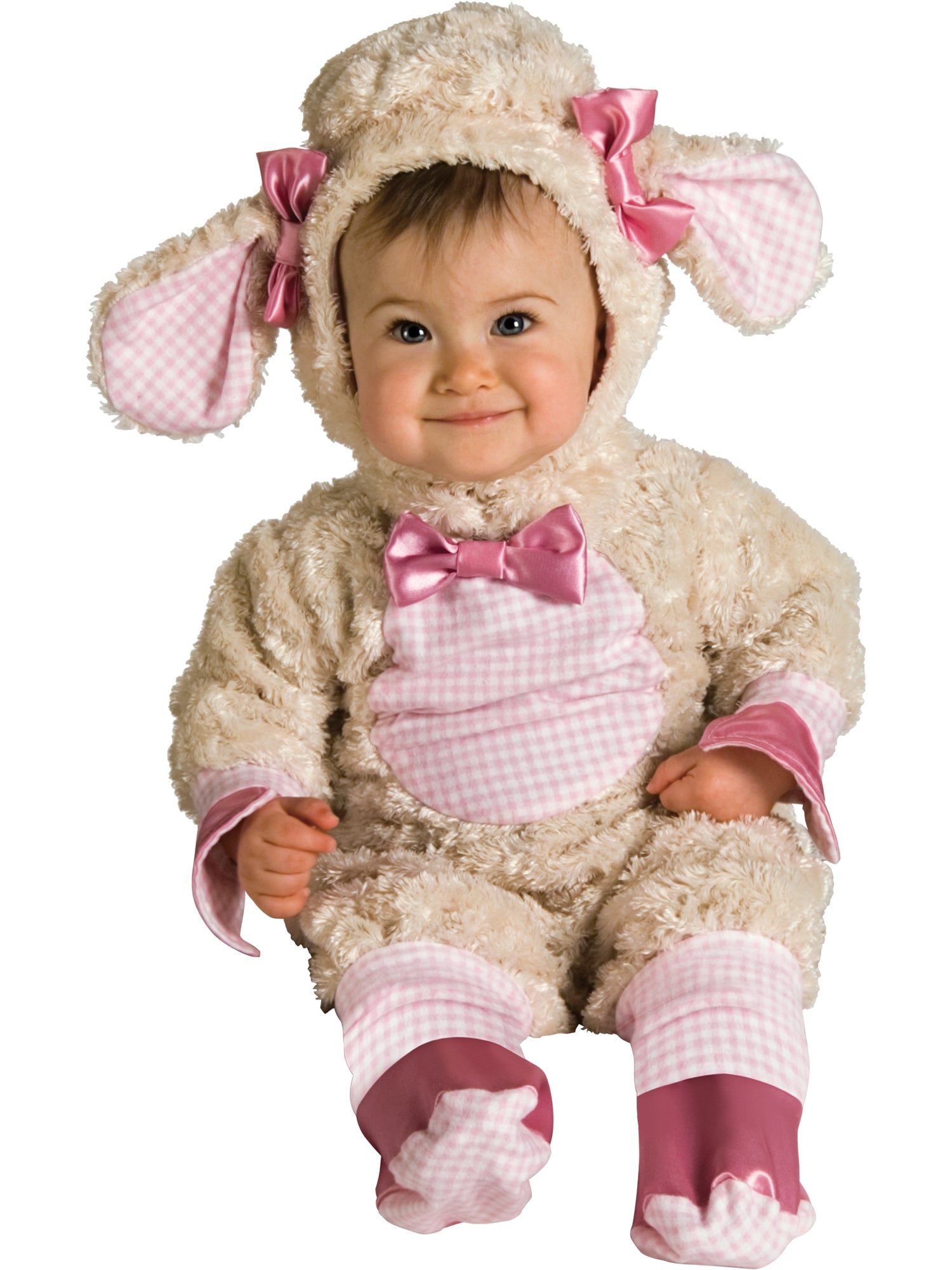 Fuzzy Pink Lamb Costume for Babies and Toddlers - costumes.com