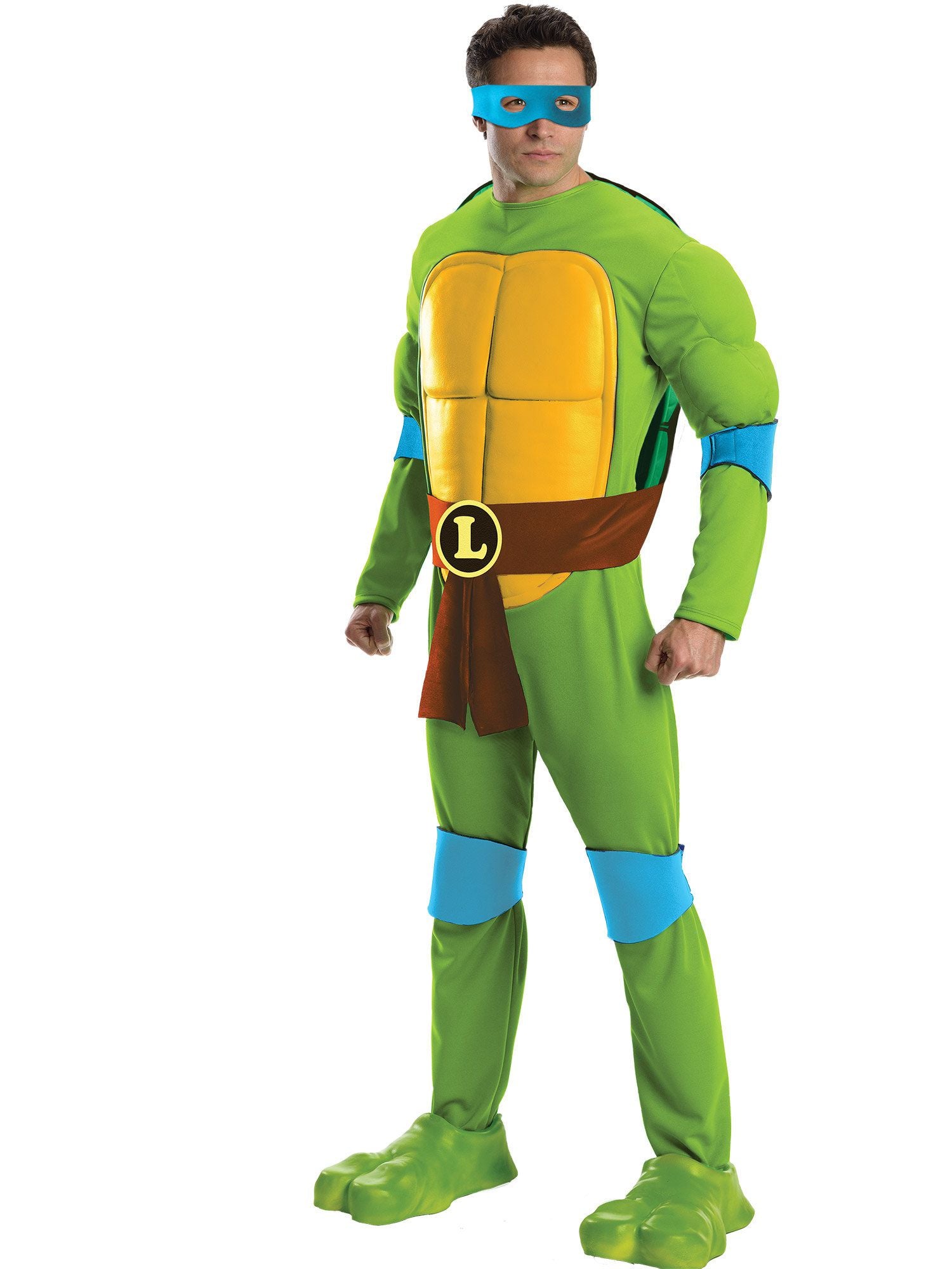 Men's Teenage Mutant Ninja Turtles Leonardo Padded Jumpsuit Costume - Deluxe - costumes.com