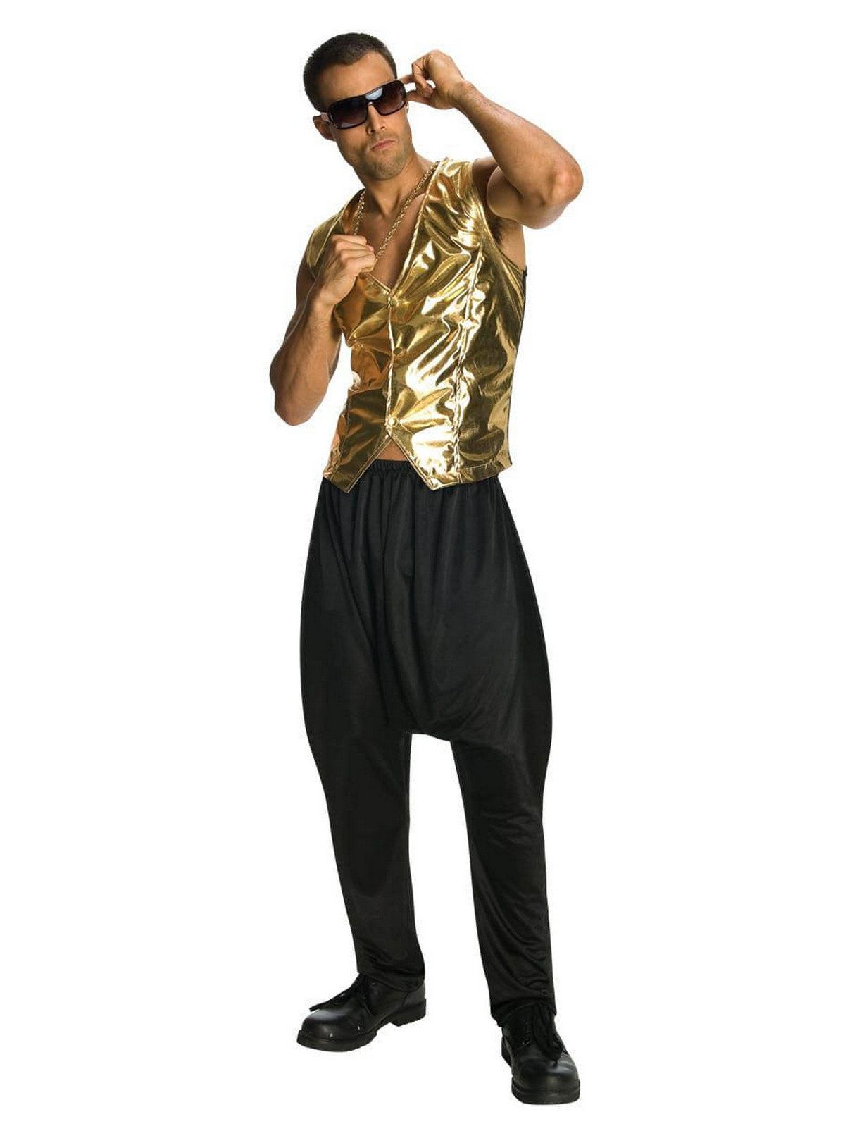 Men's 1990's MC Gold Vest - costumes.com