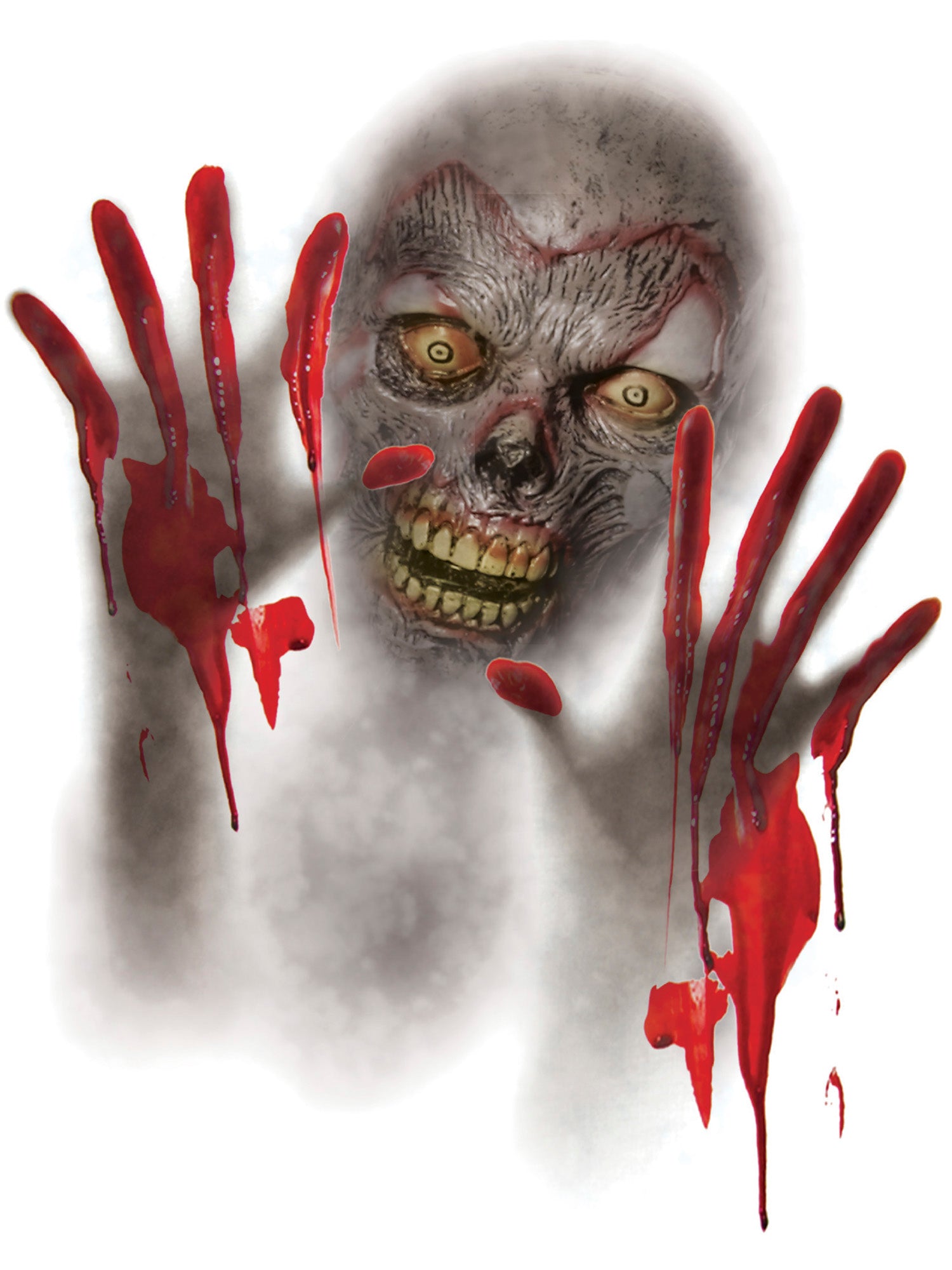 17-inch Bloody Zombie Removable Window and Mirror Decoration - costumes.com