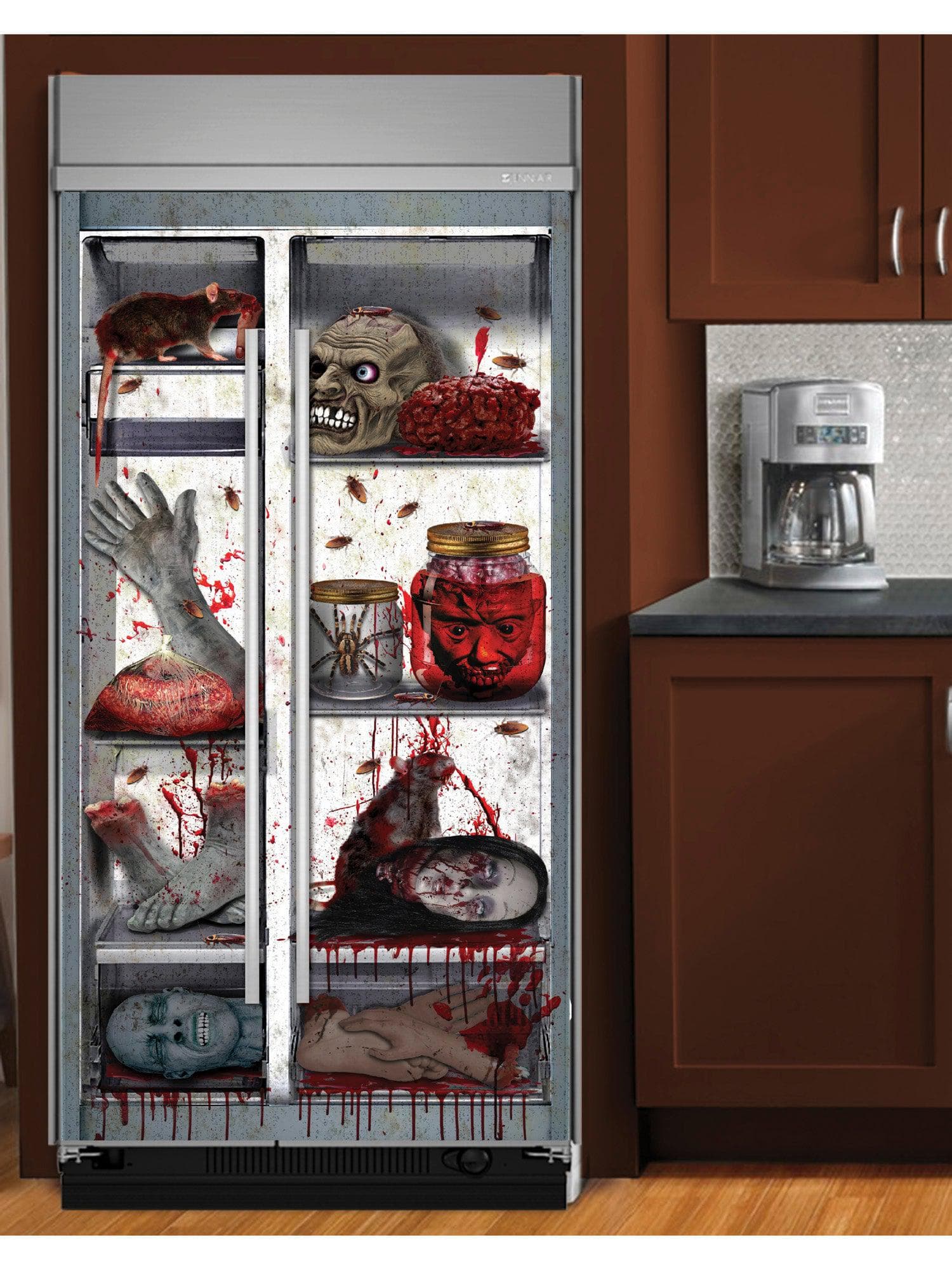 5 Foot Bloody Mess Refrigerator Cover Decoration - costumes.com