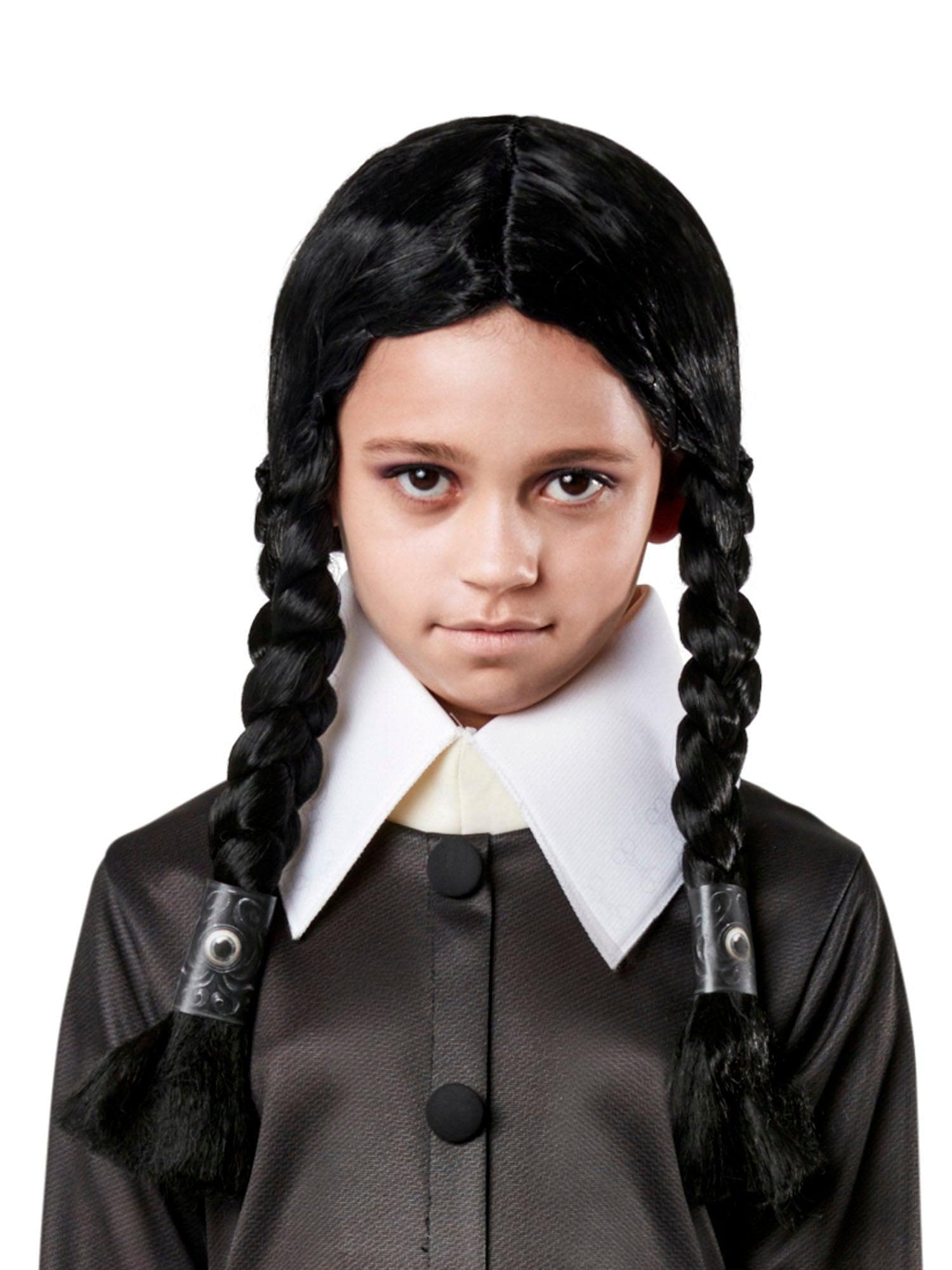 Girls' Addams Family Animated Movie Wednesday Addams Wig - costumes.com