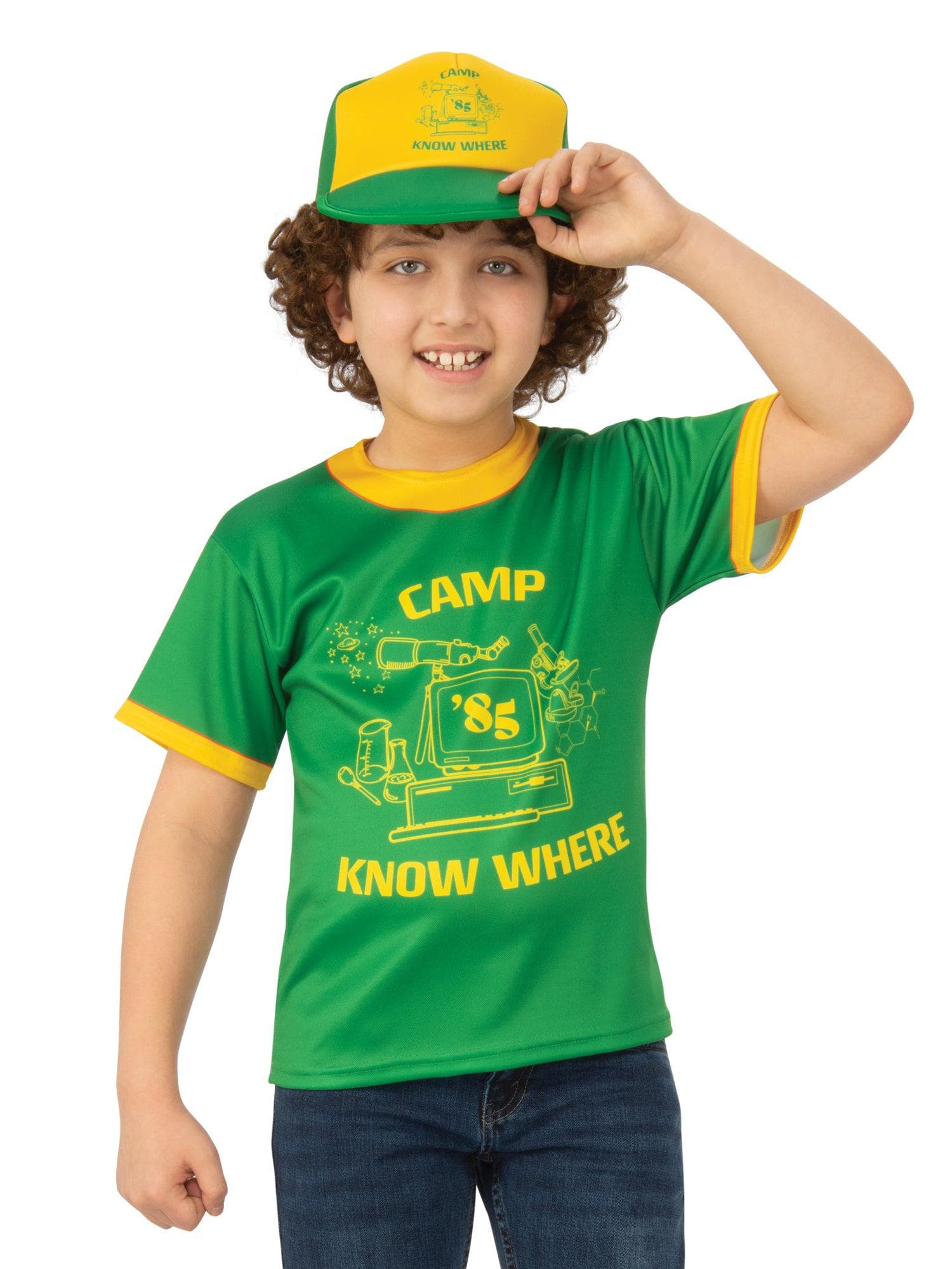 Kids' Stranger Things Dustin Camp Know Where T-Shirt - costumes.com
