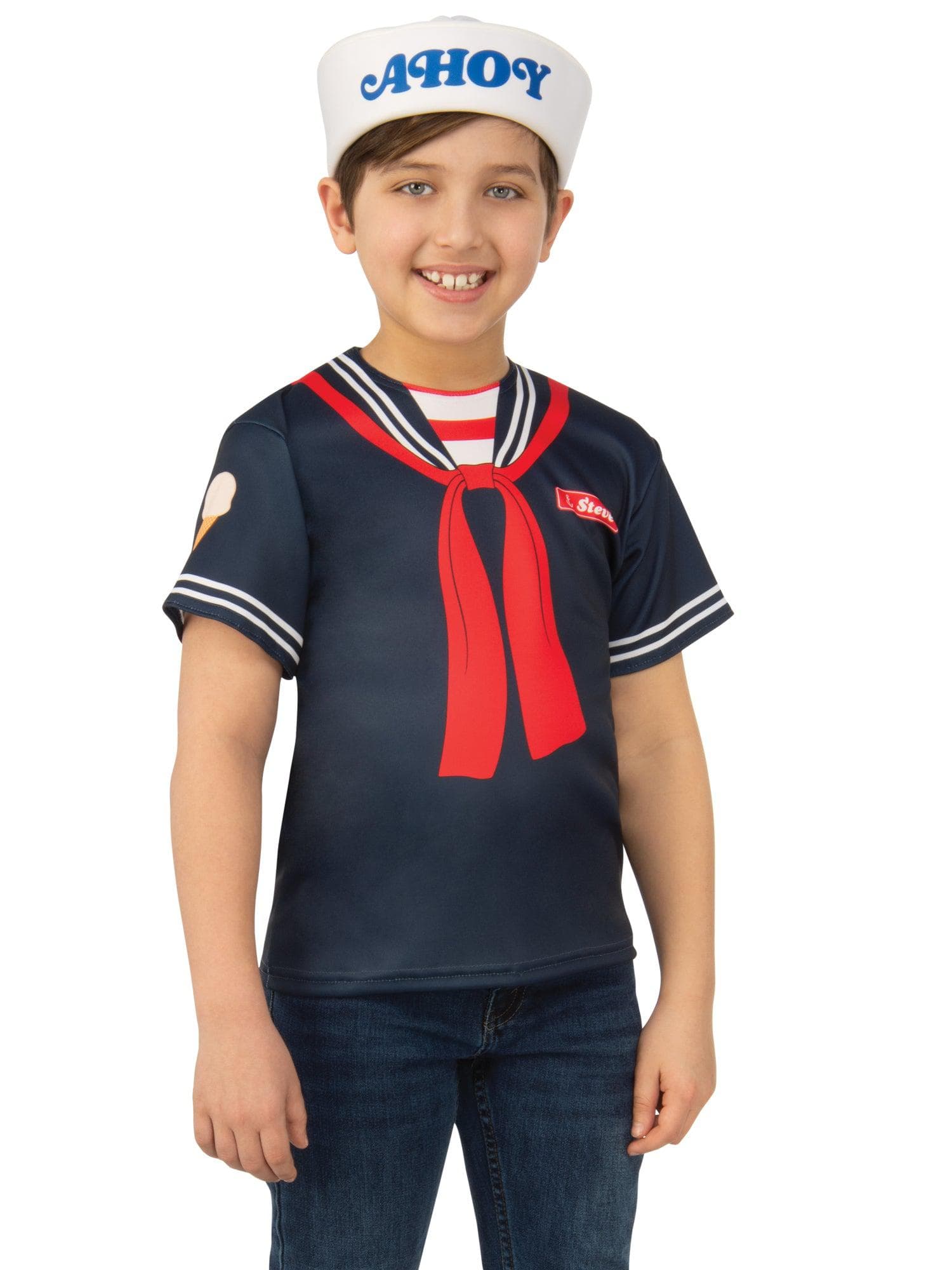Boys' Stranger Things Steve Scoops Ahoy Costume - costumes.com
