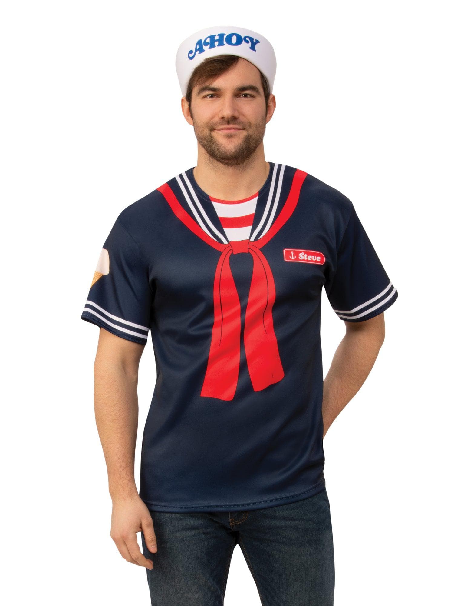 Men's Stranger Things Steve Scoops Ahoy Costume - costumes.com