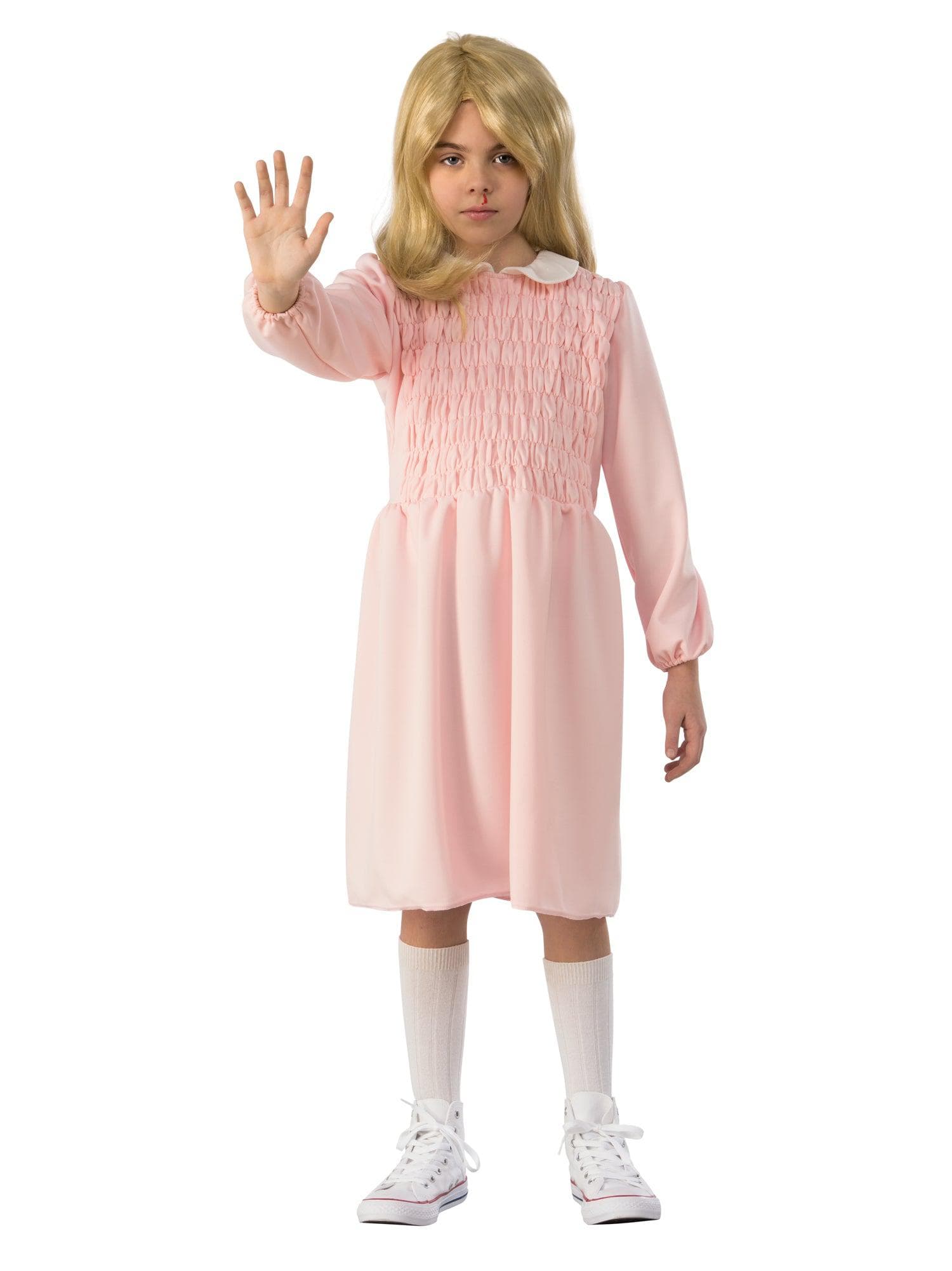eleven in pink dress stranger things Girls' Stranger Things Eleven Dress Costume