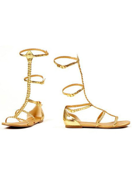 Adult Gold Braided Gladiator Sandals