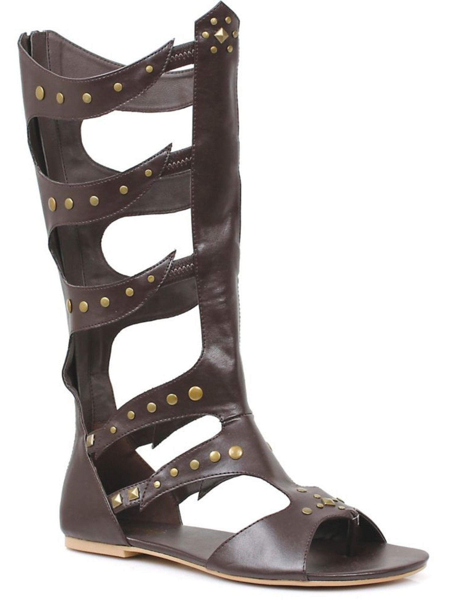 Adult Brown Gladiator Studded Sandals - costumes.com