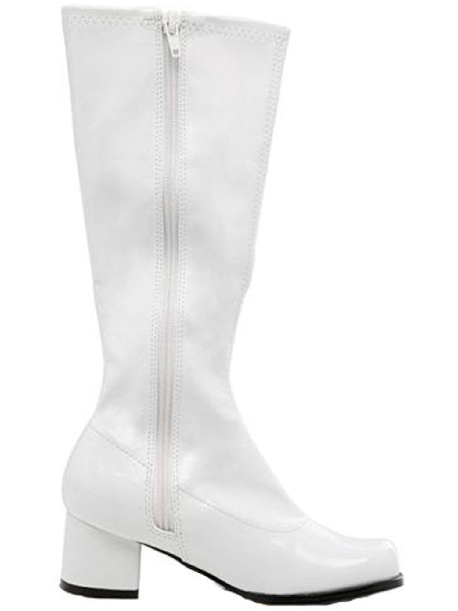 Kids White Patent Go Go Boots - costumes.com