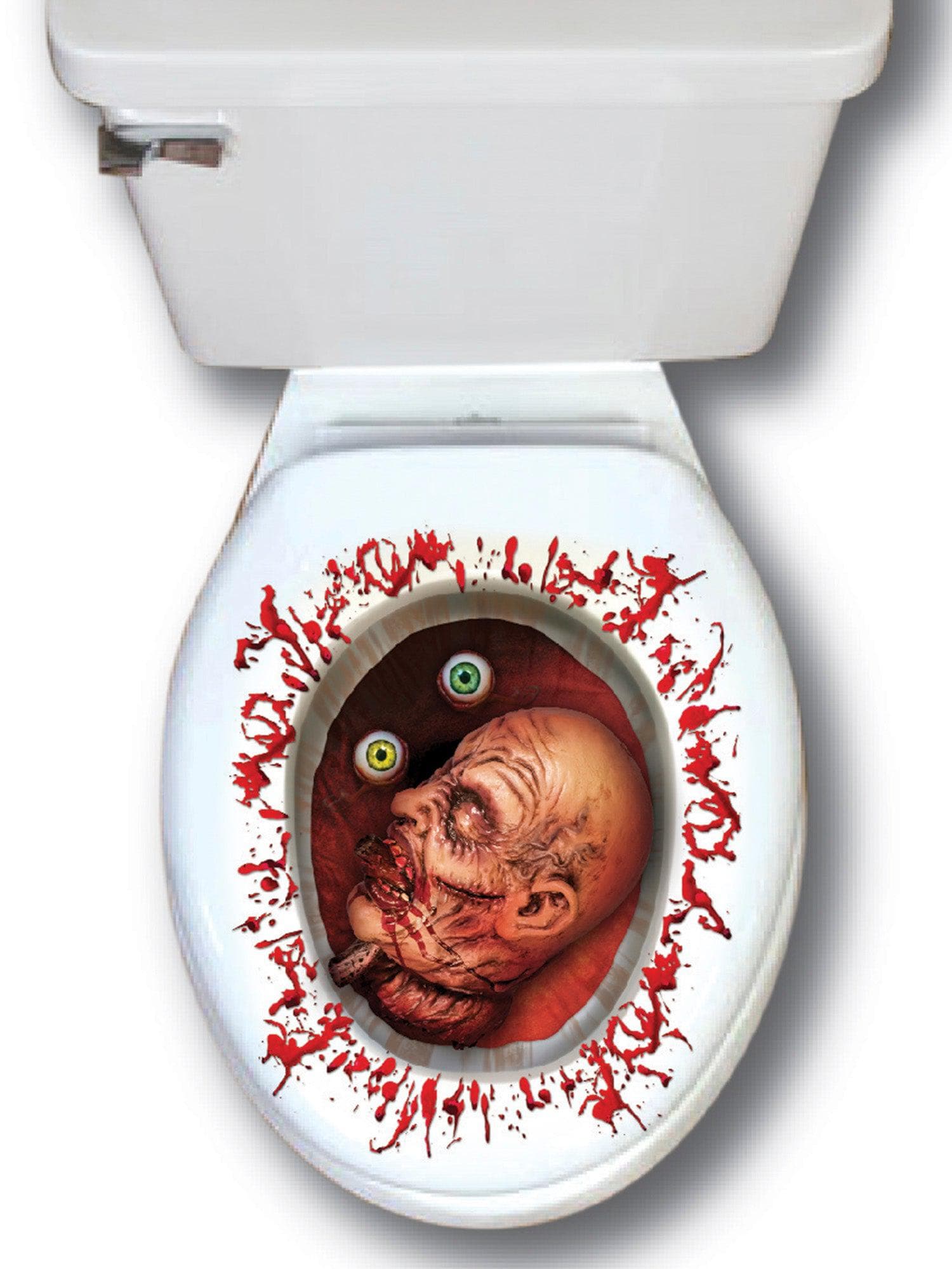 Bloody Monster Removable Sticker Toilet Seat Decoration - costumes.com