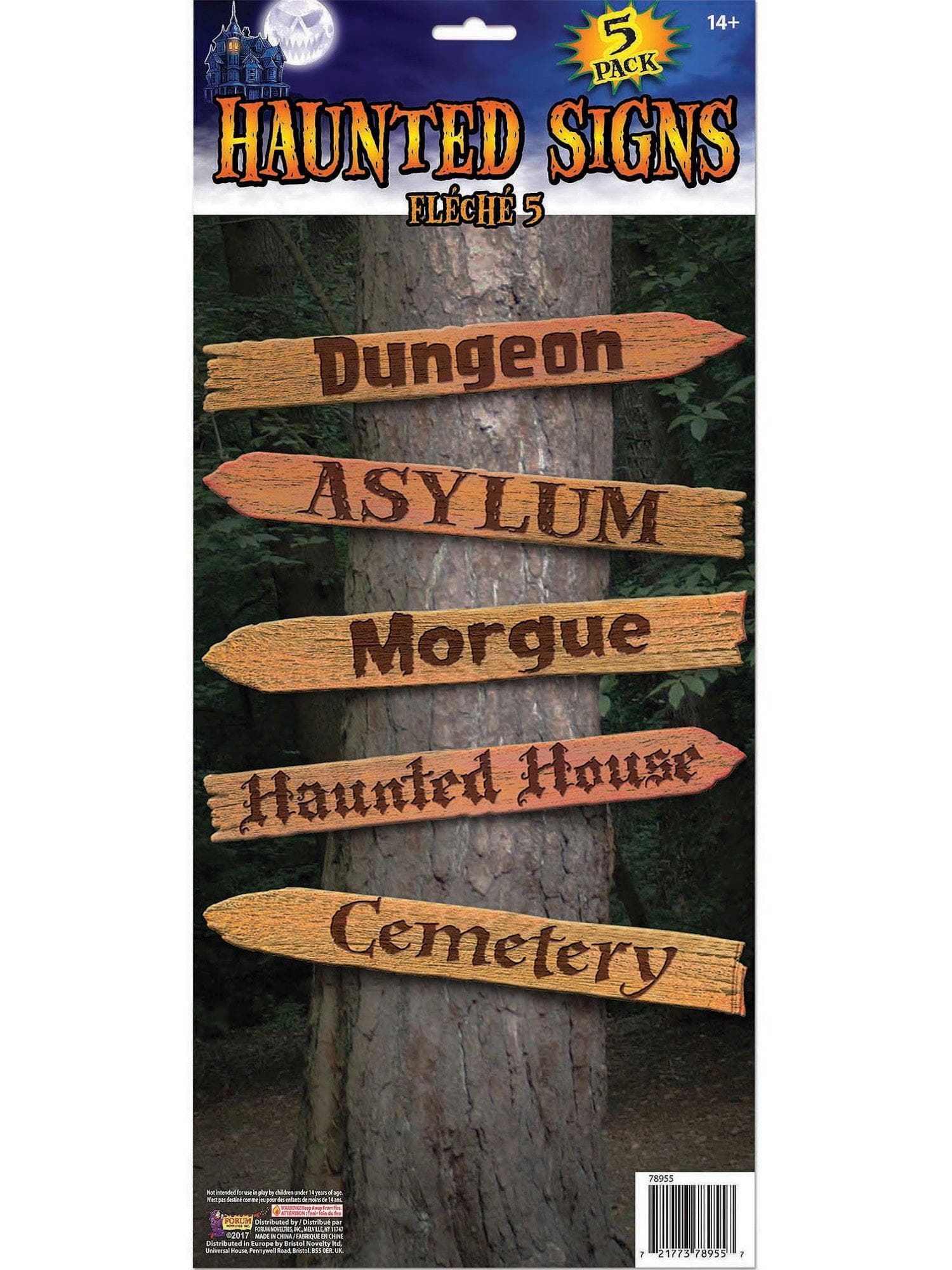Haunted House Sign Set - 5 Piece - costumes.com